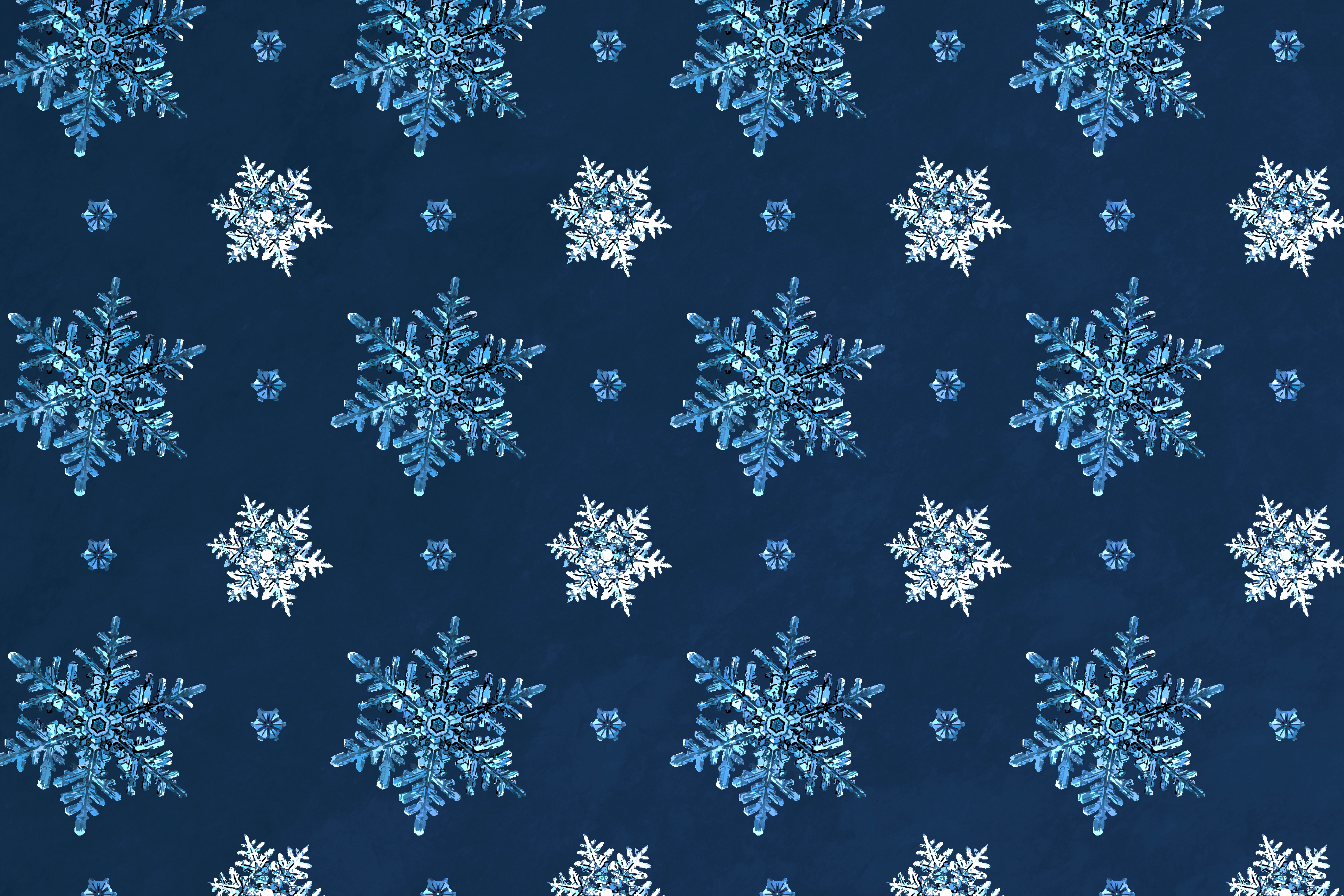 Artistic Snowflake Pattern 4K HD Wallpaper