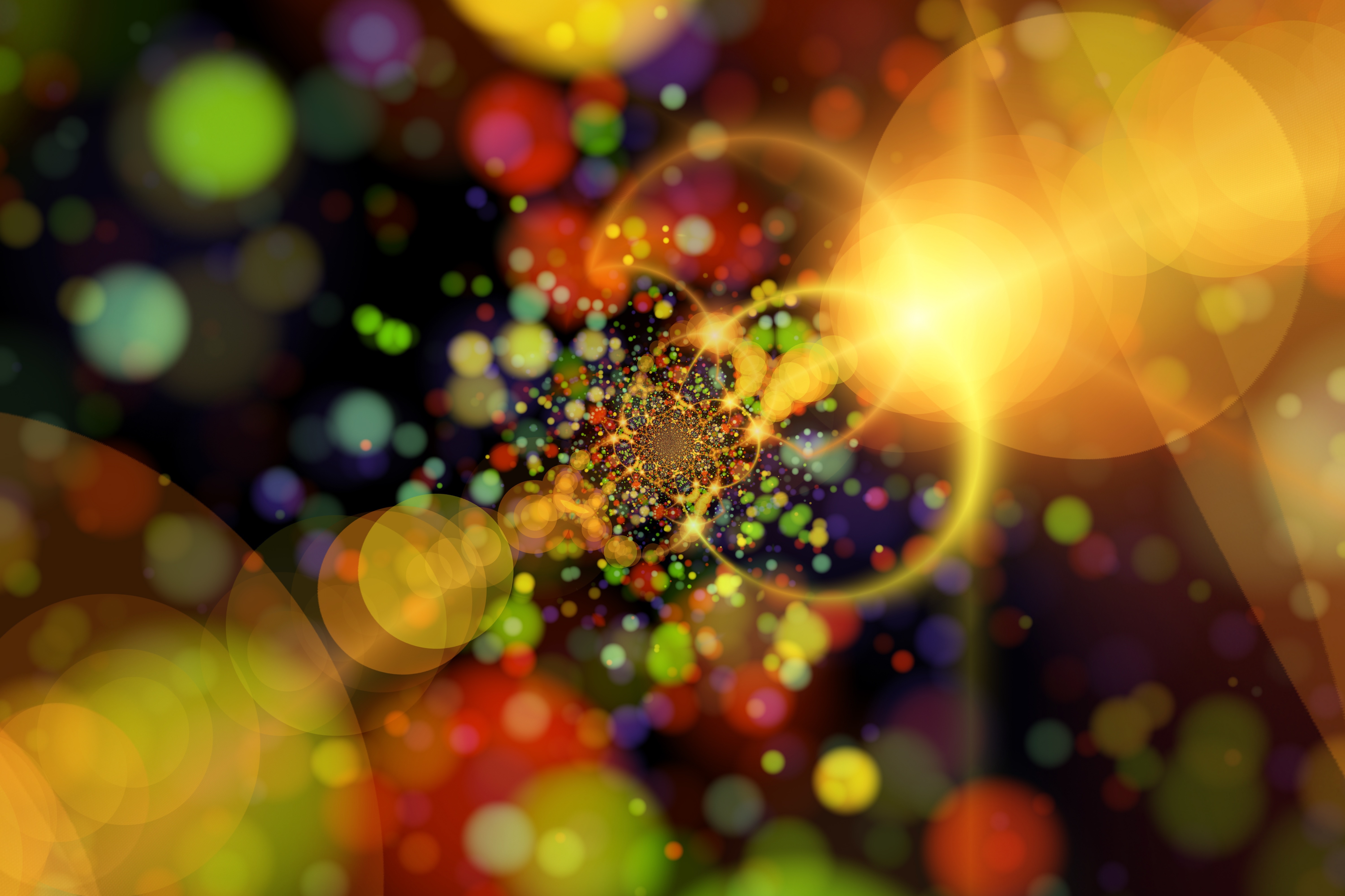 Abstract Colorful Bokeh Lights 4K HD Wallpaper