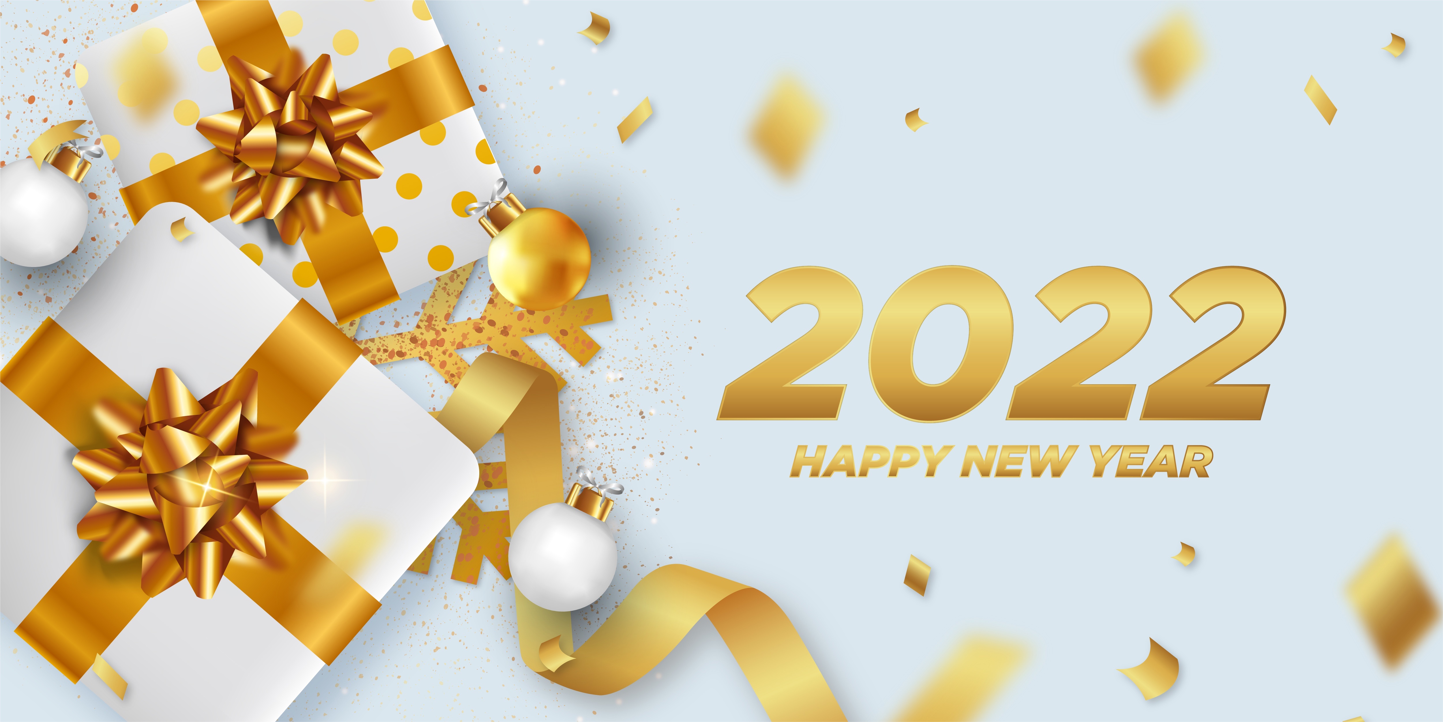 Happy New Year 2022 Gifts 4K HD Wallpaper