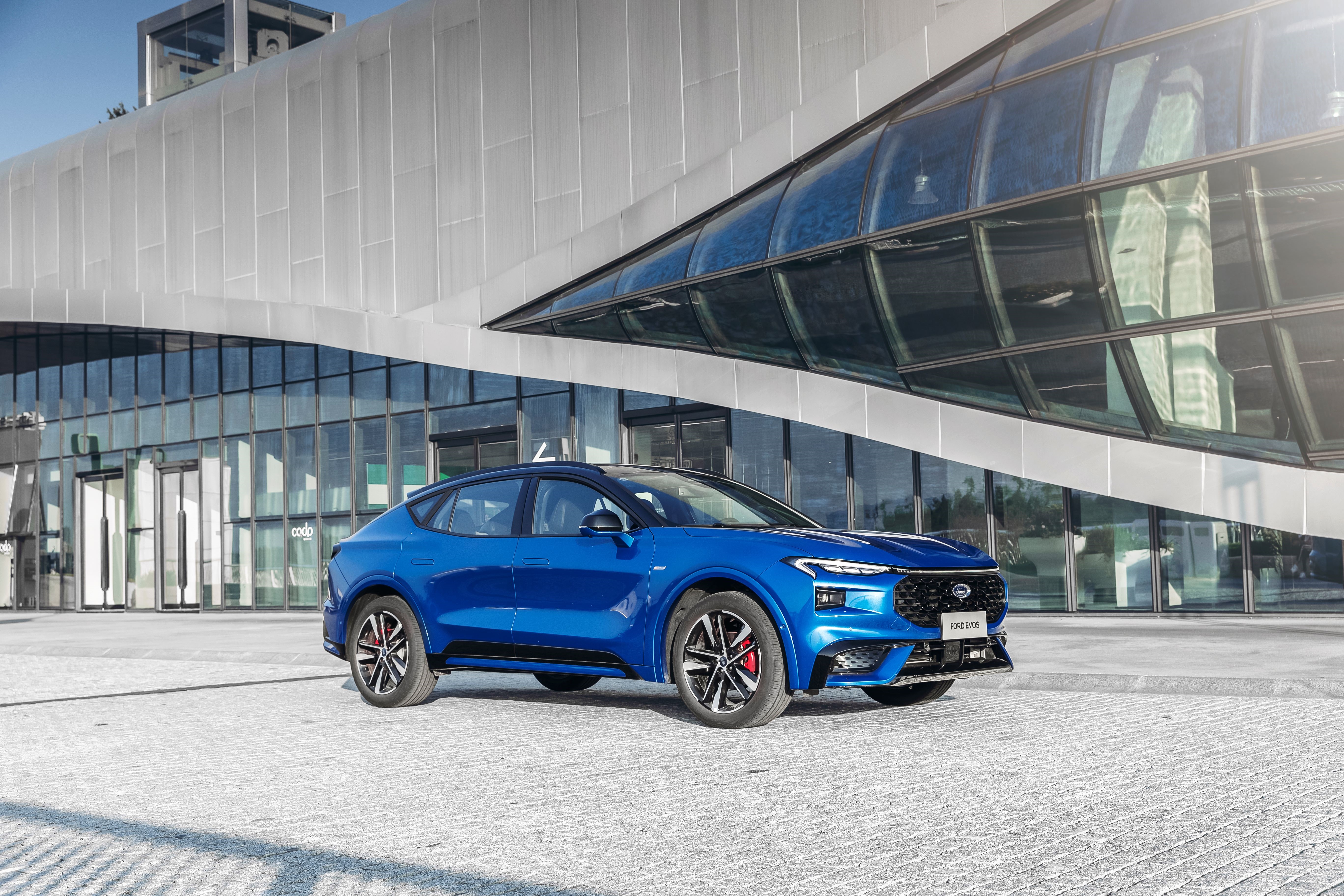 Blue Ford Evos ST-Line 4K SUV HD Wallpaper