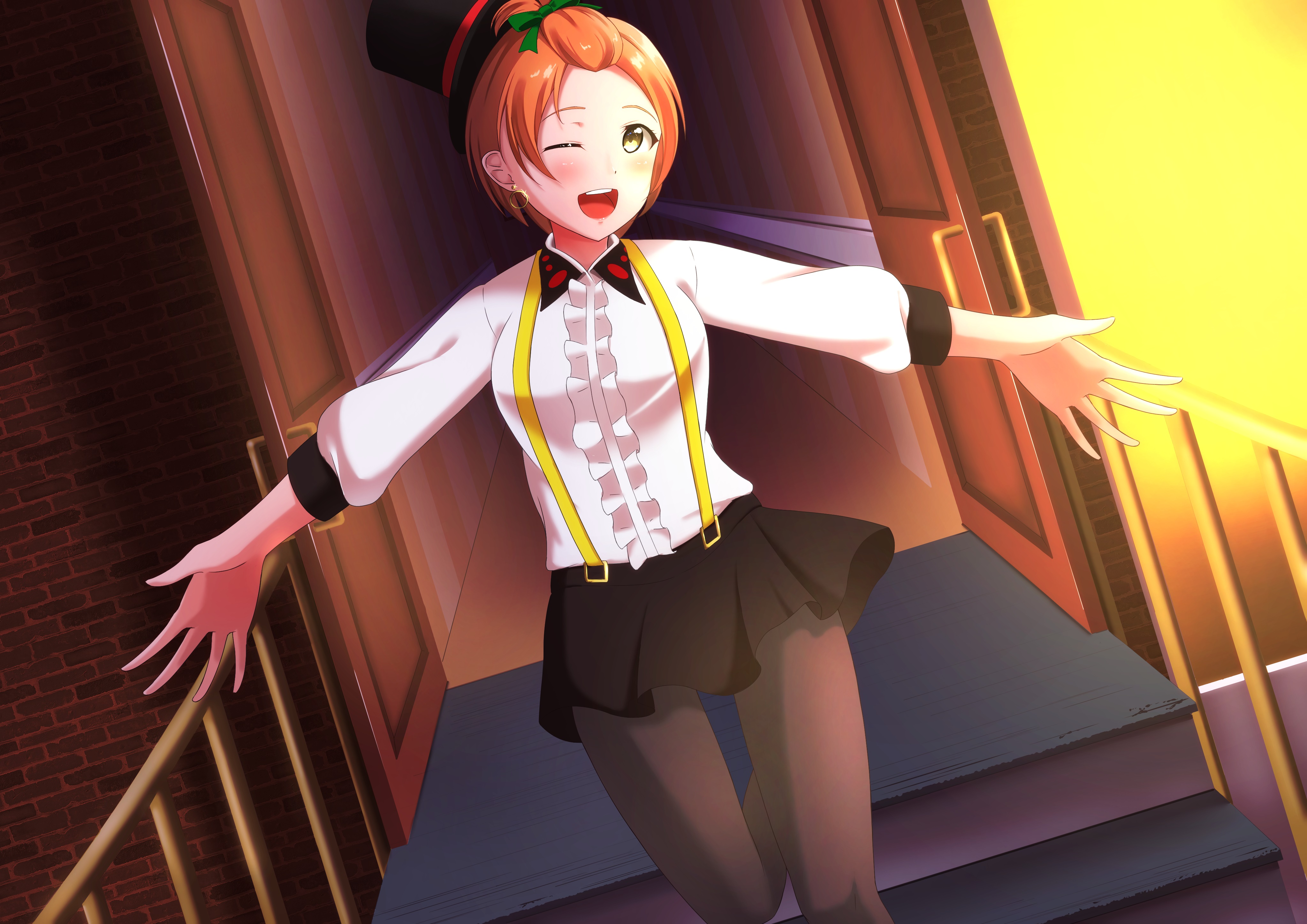 Rin Hoshizora from Love Live! 4K HD Wallpaper