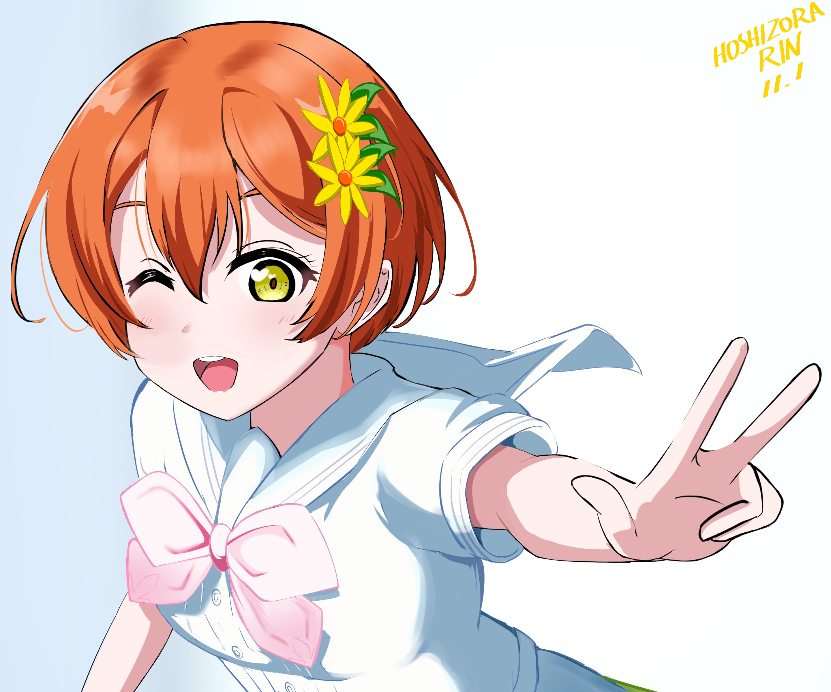 Rin Hoshizora from Love Live! HD Wallpaper