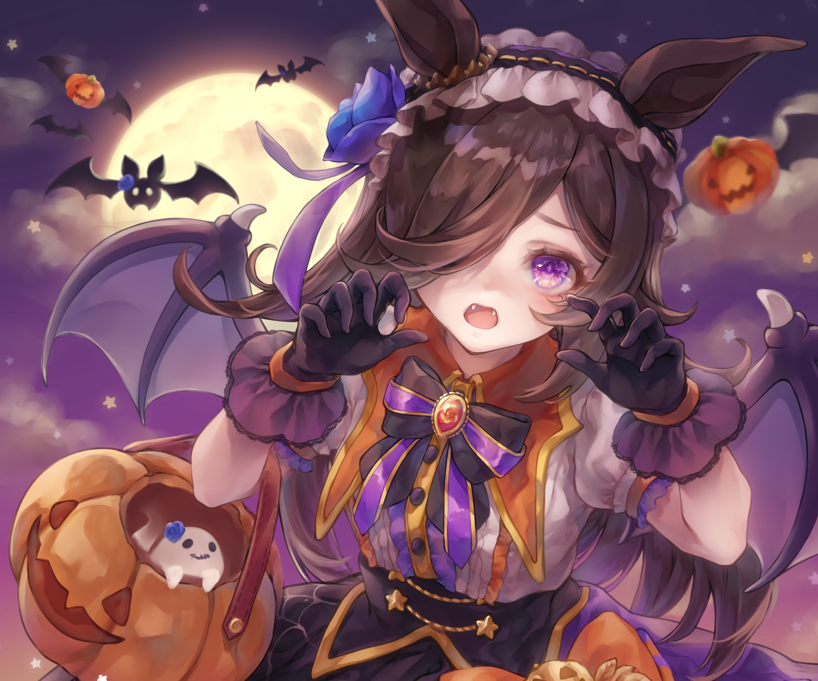Rice Shower from Uma Musume: Pretty Derby Halloween HD Wallpaper