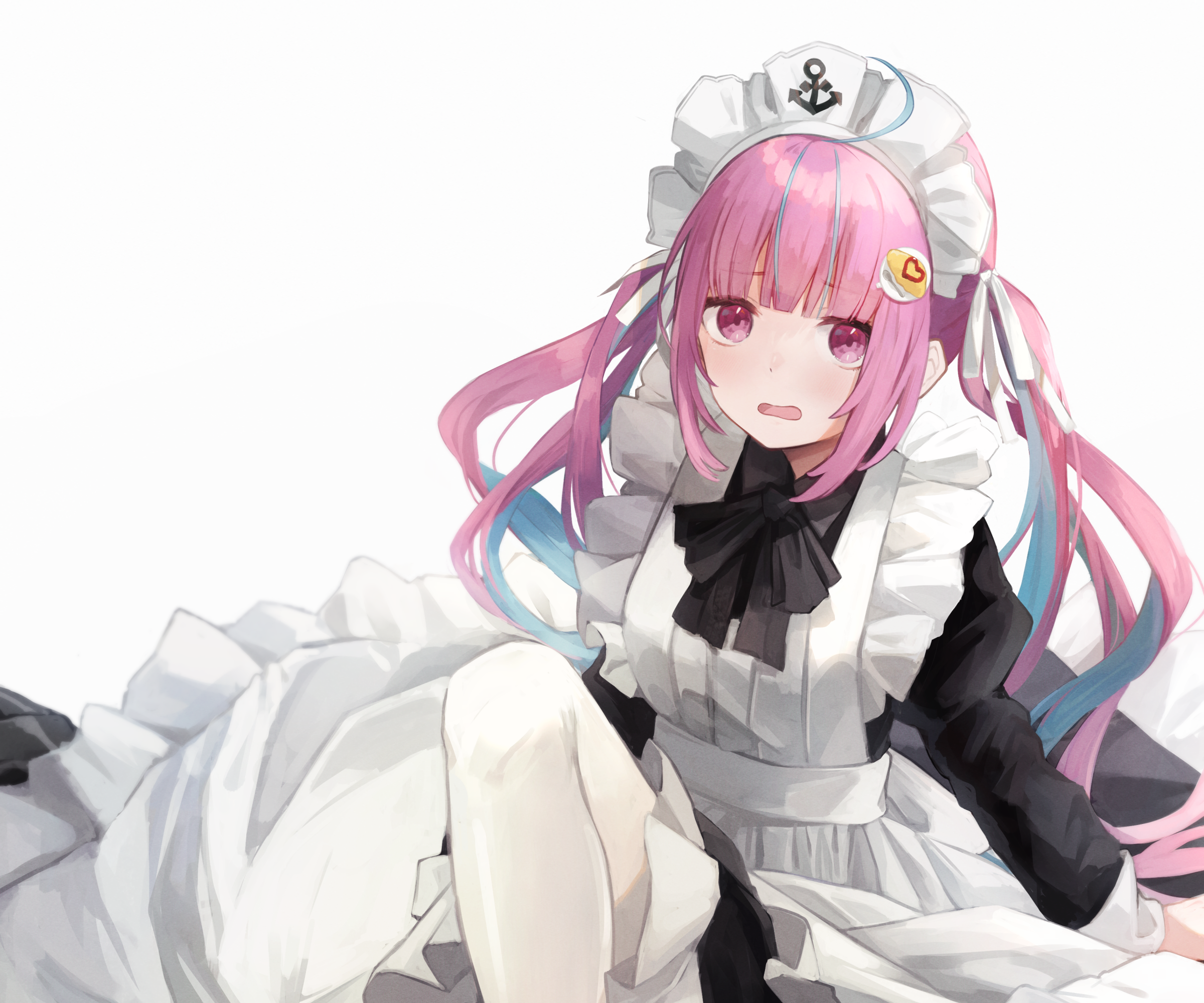 Minato Aqua from Hololive as a Maid HD Wallpaper