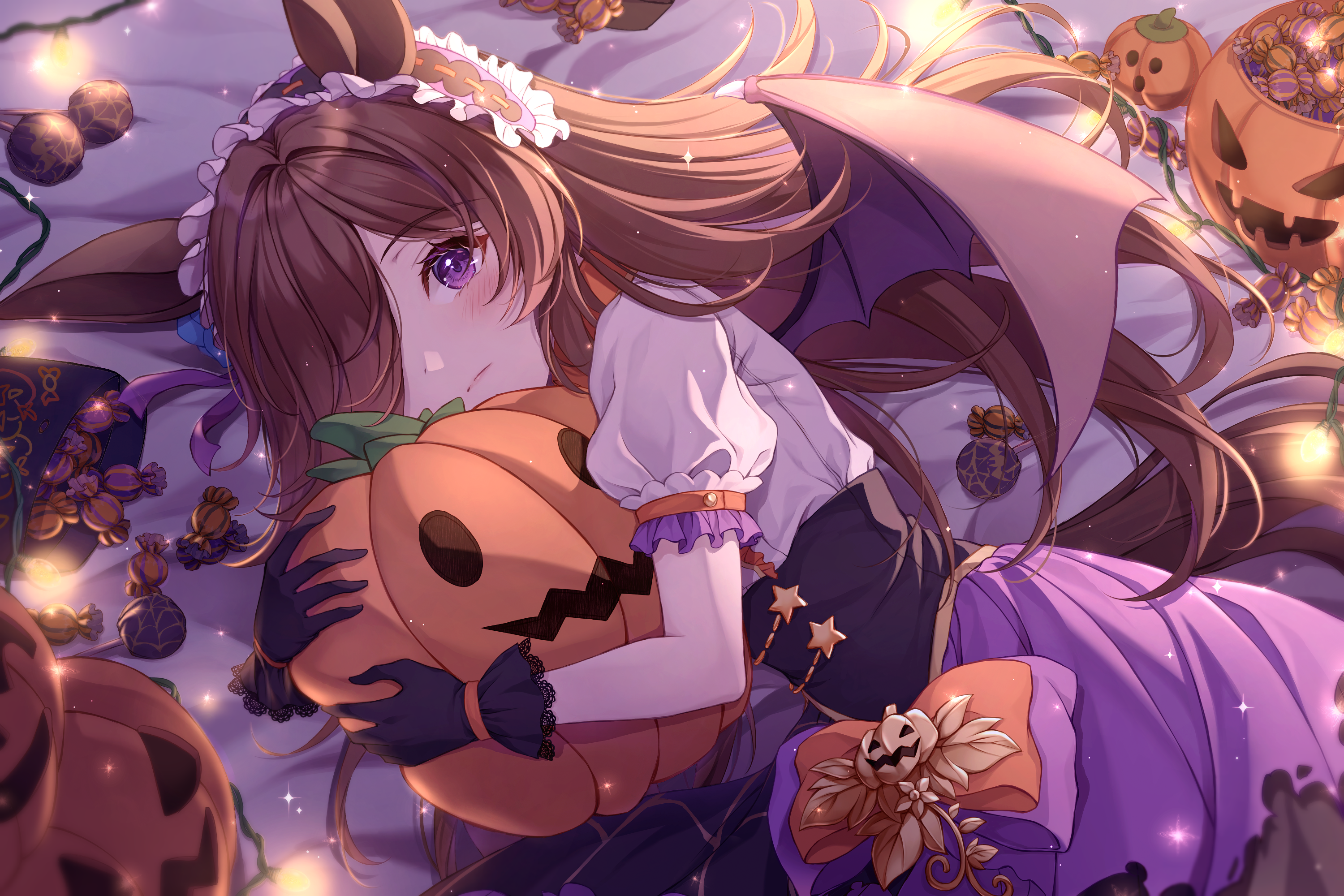 Rice Shower from Uma Musume: Pretty Derby Halloween HD Wallpaper