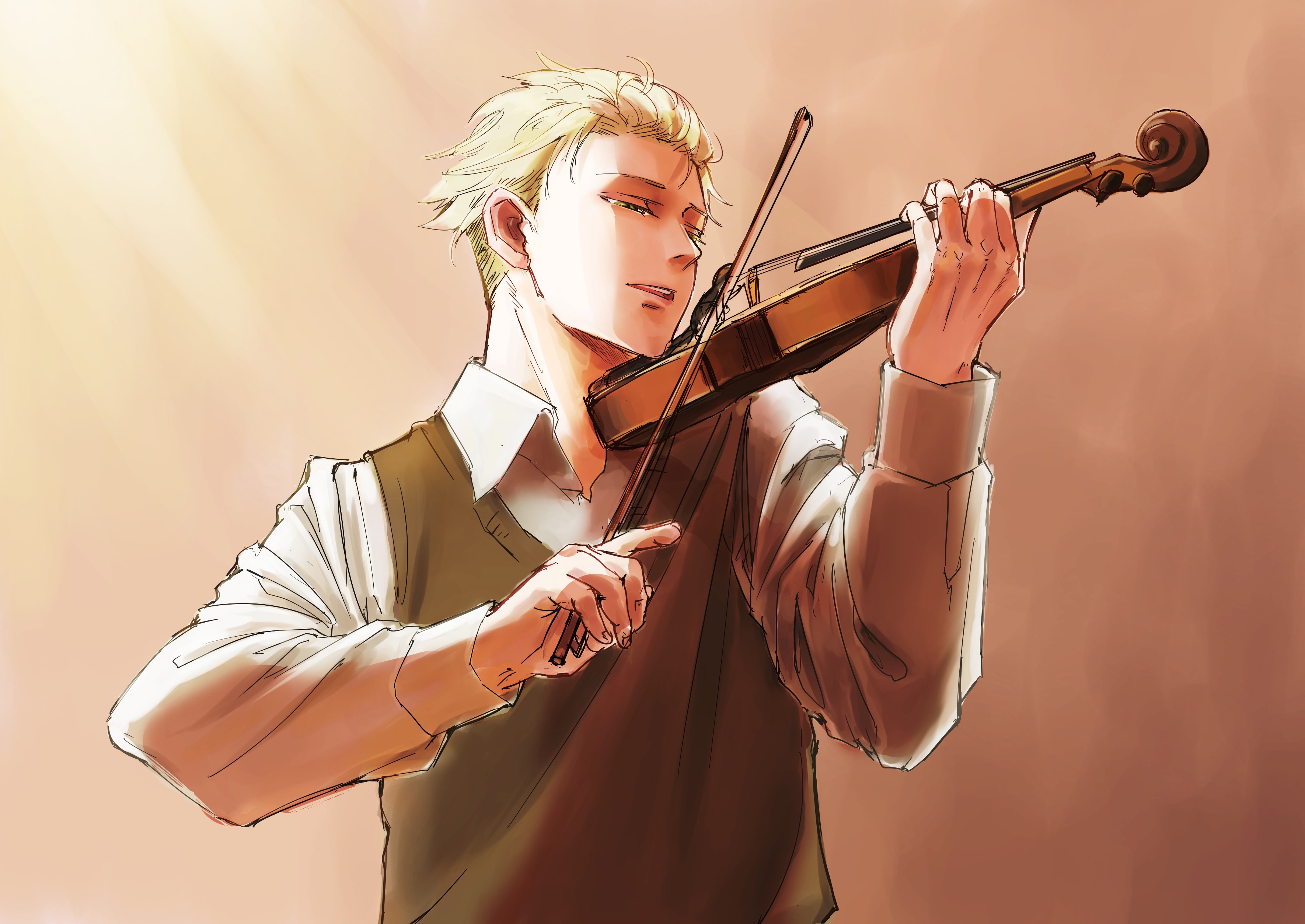 Loid Forger from Spy X Family playing the violin HD Wallpaper