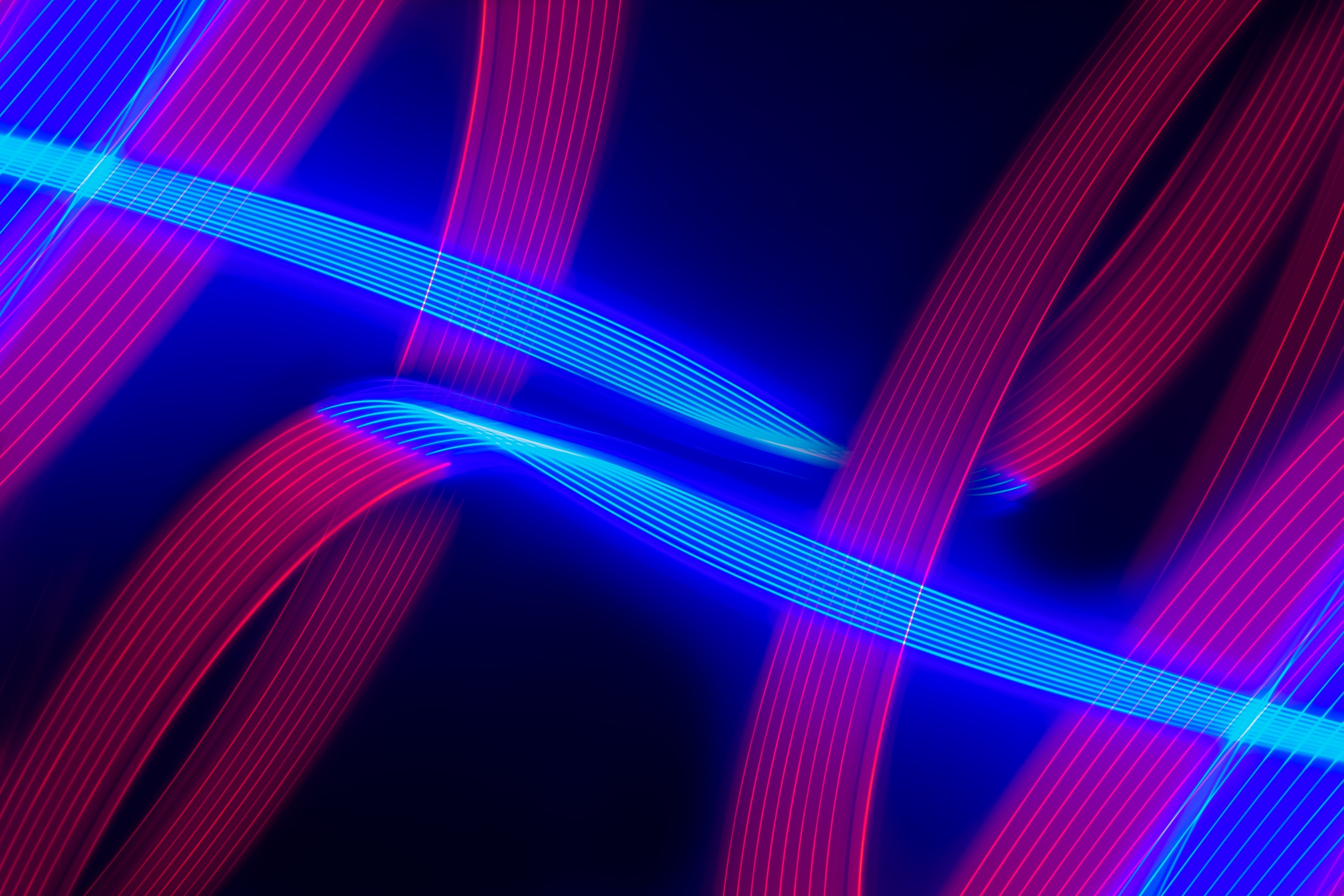 Abstract Neon Light Trails HD Wallpaper