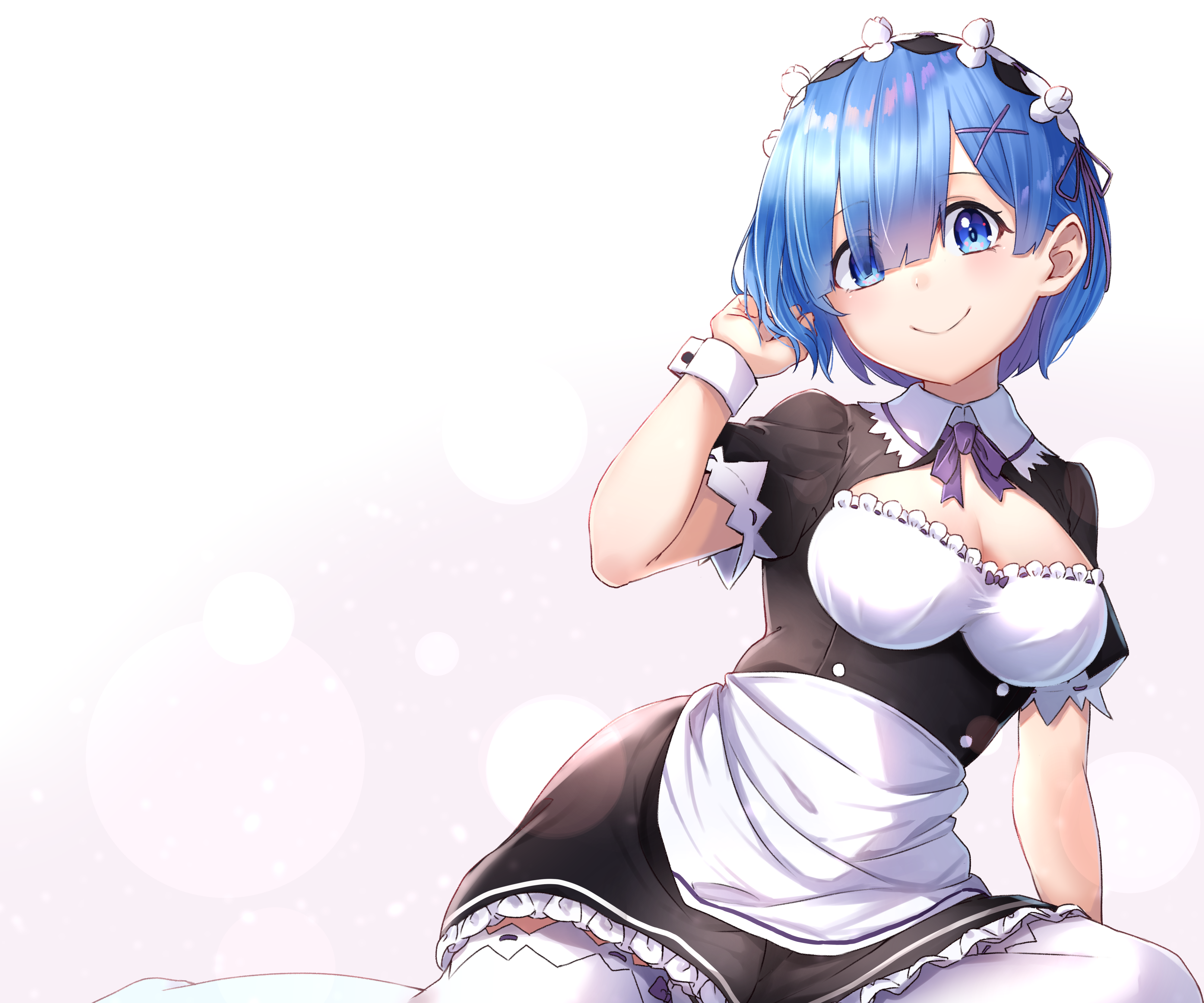 Rem from Re:ZERO Maid 4K HD Wallpaper