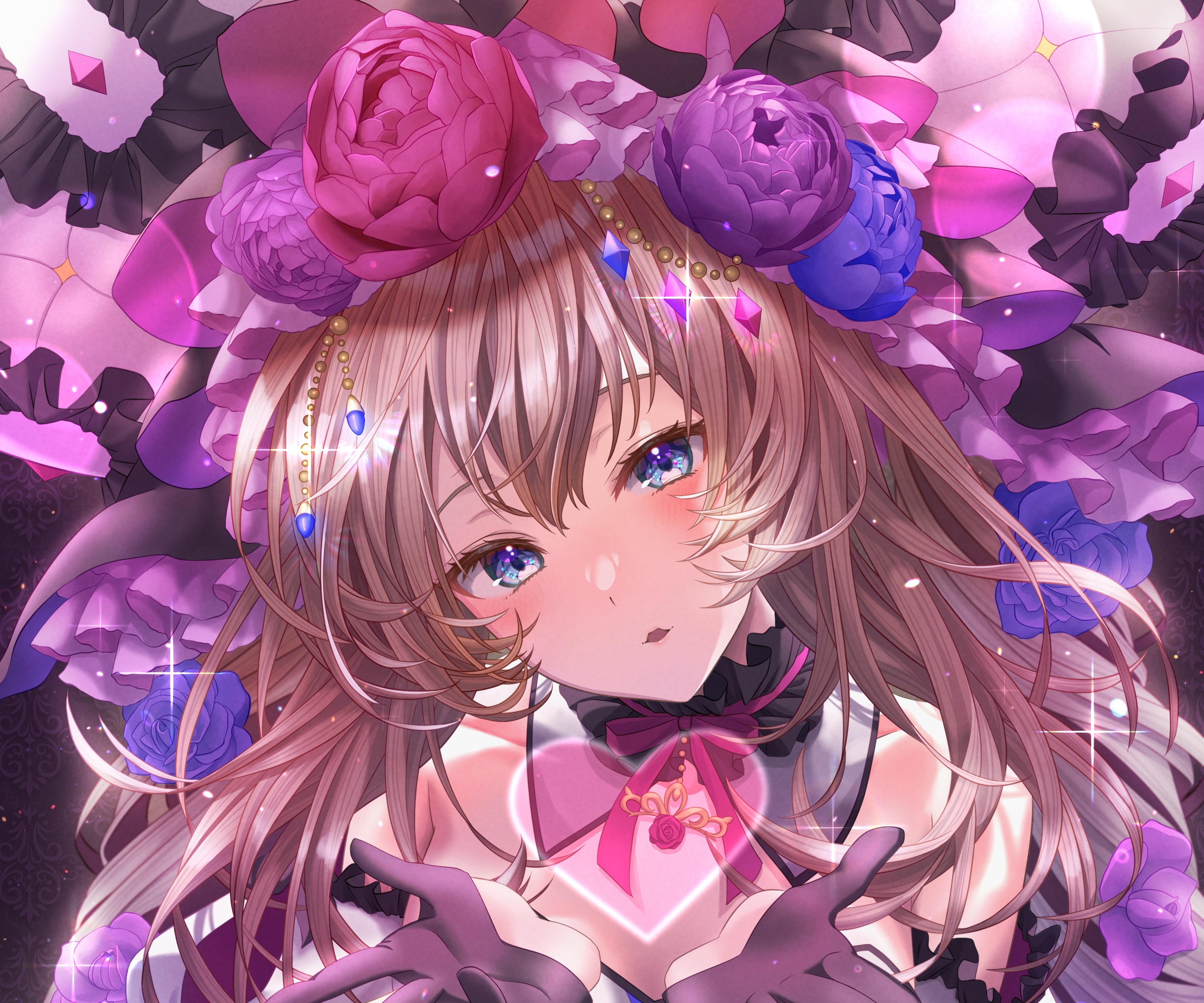 Marie Antoinette (Fate/Grand Order) with Flowers HD Wallpaper