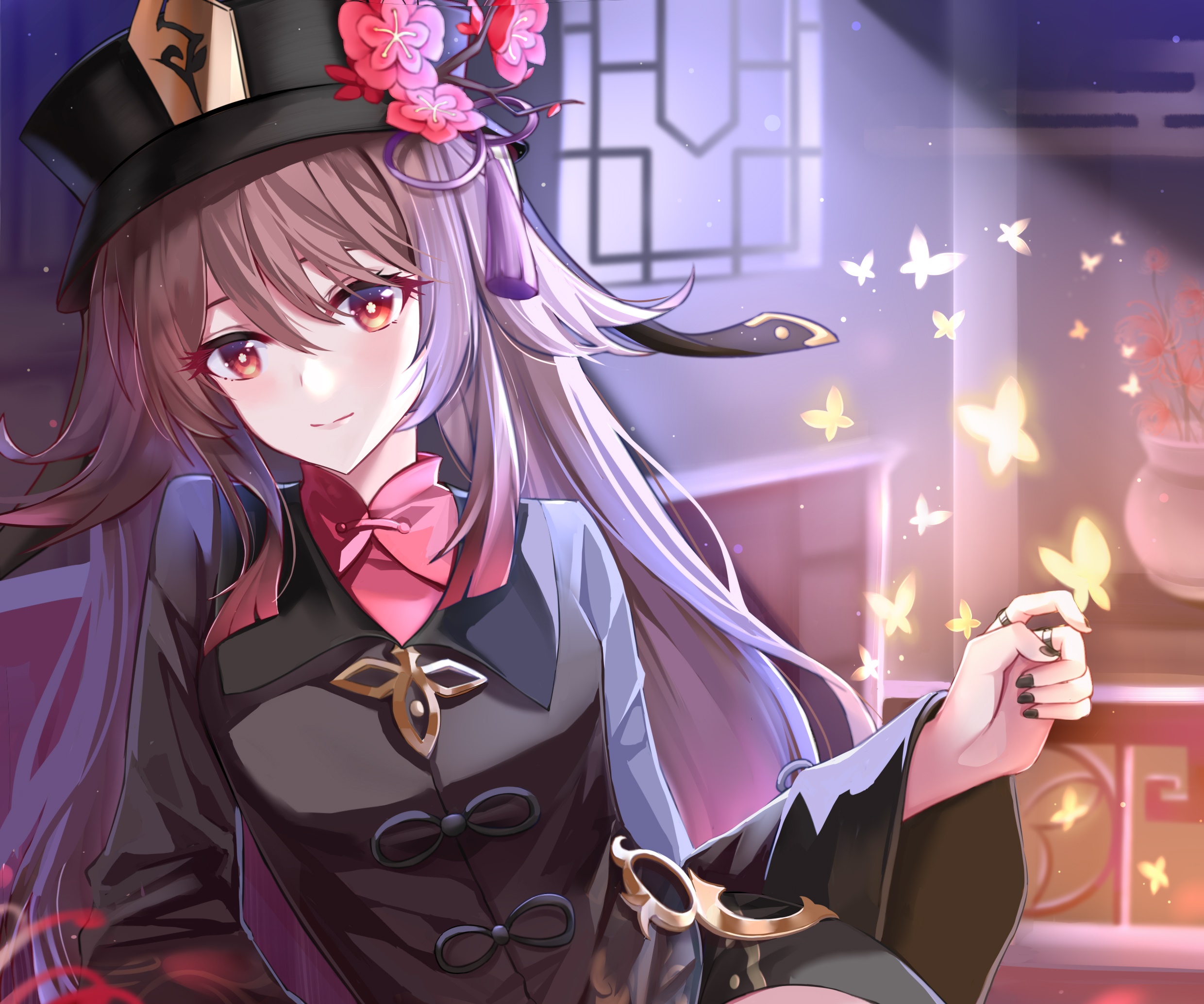 Hu Tao from Genshin Impact HD Wallpaper