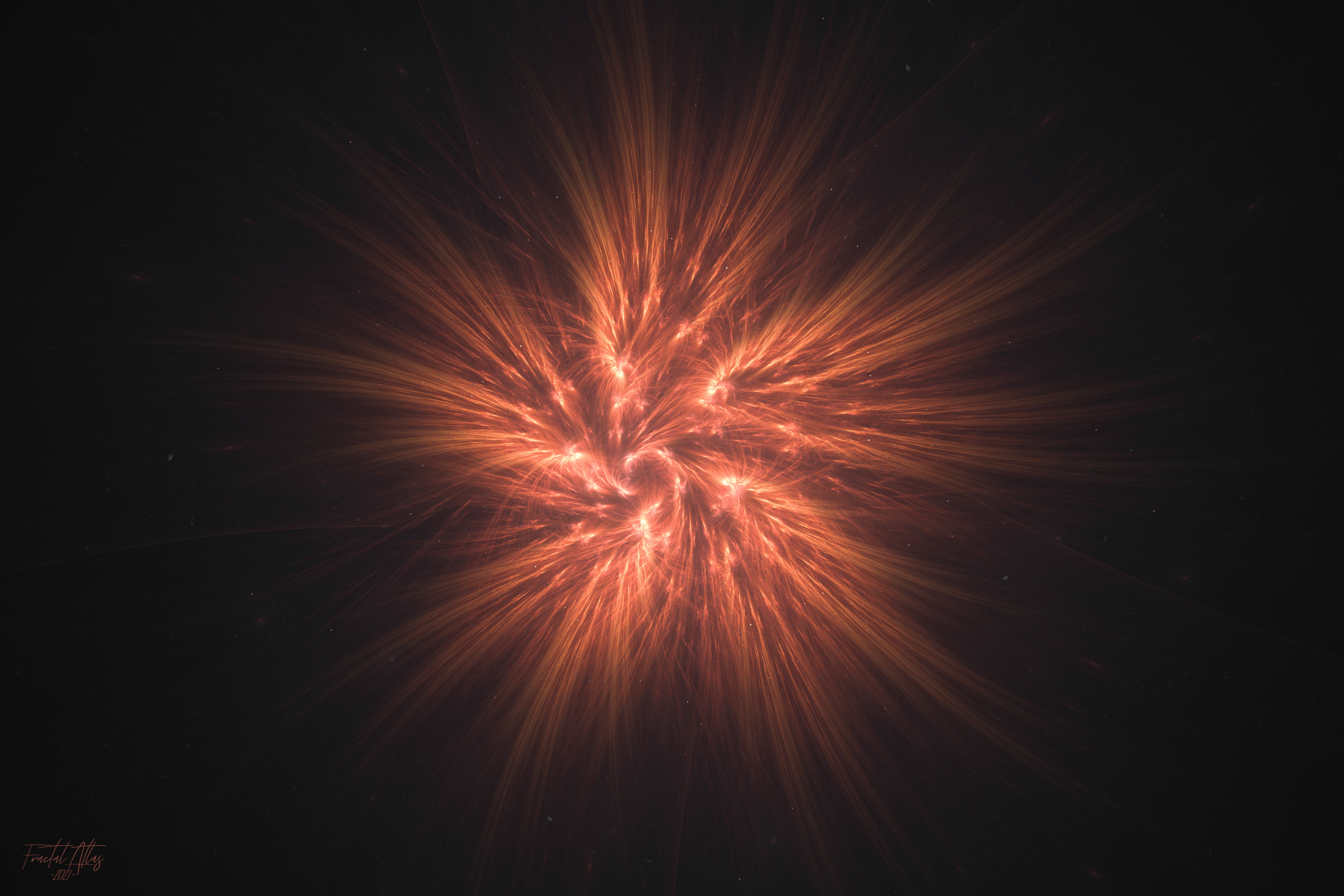 Abstract Fractal Starburst 4K HD Wallpaper
