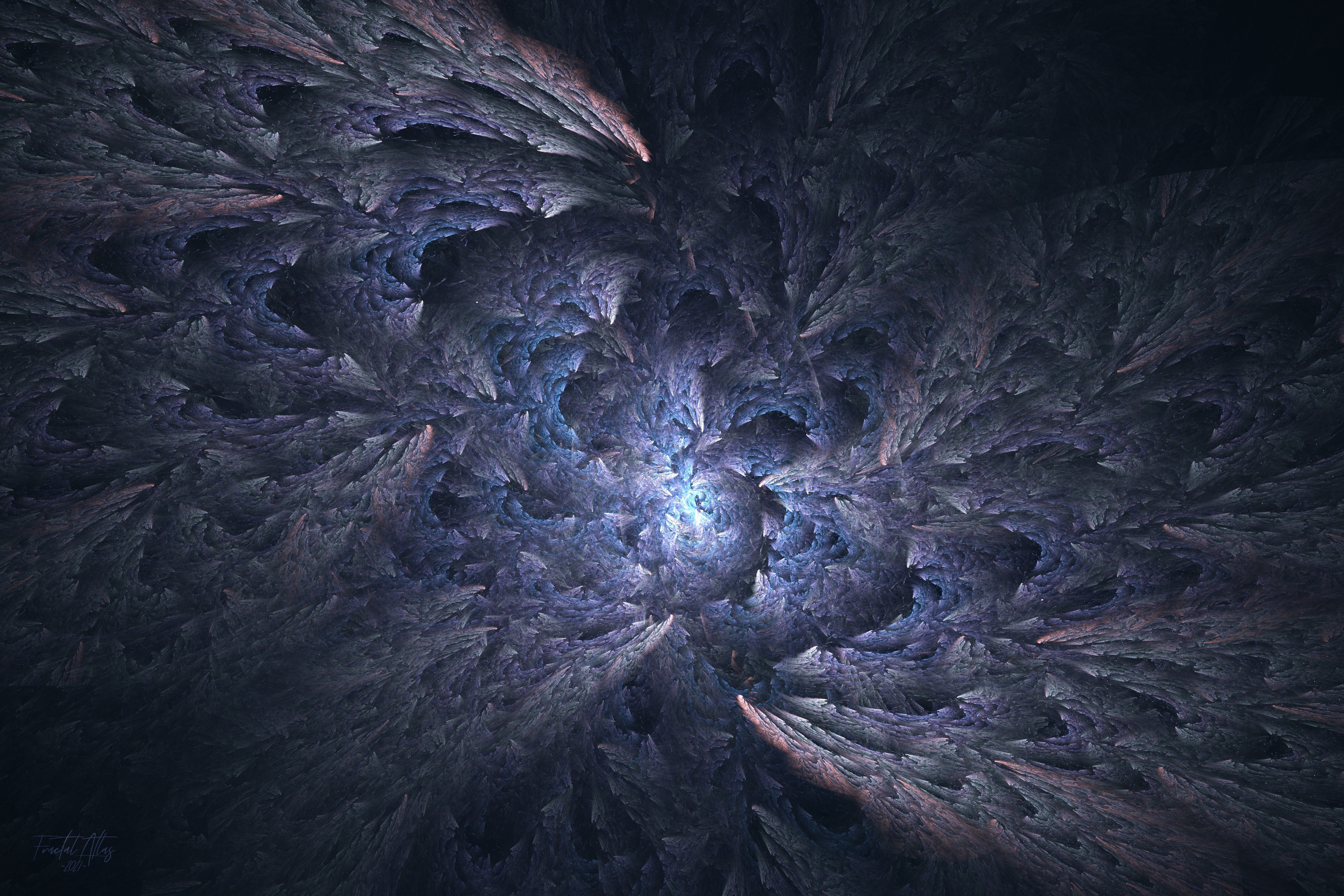 Abstract Fractal Swirl 4K HD Wallpaper