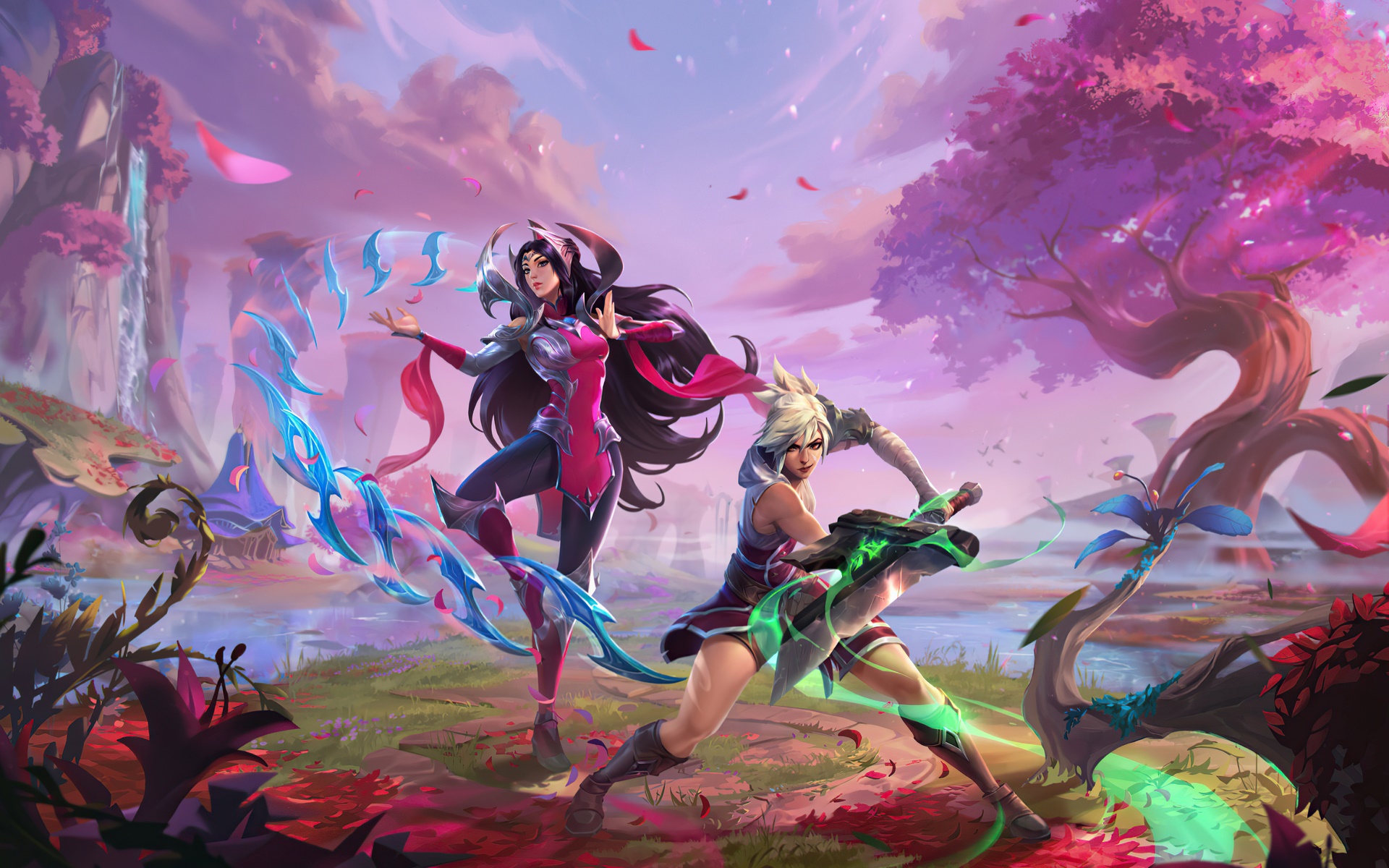 Irelia and Riven from League of Legends: Wild Rift HD Wallpaper