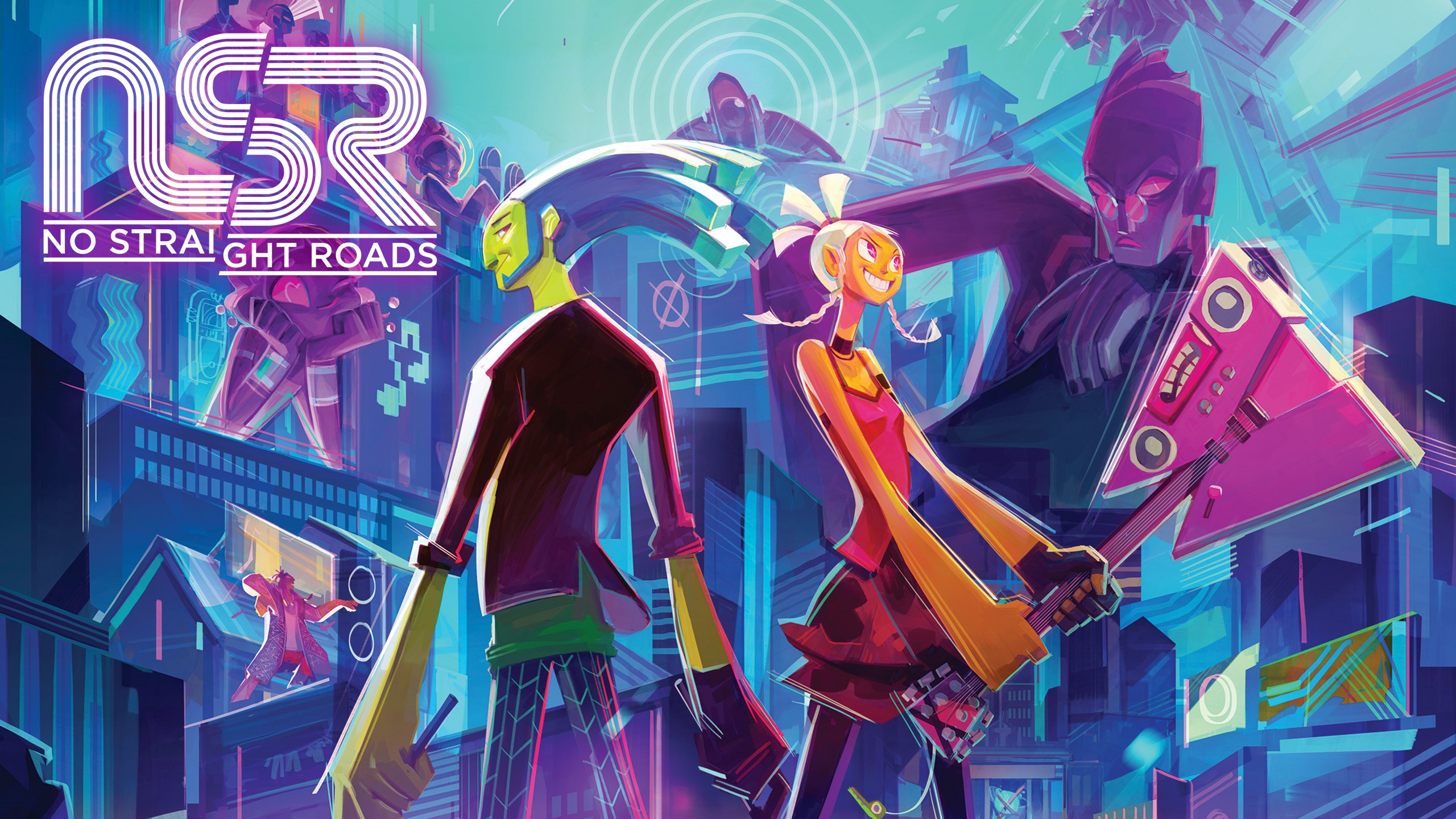 No Straight Roads game cover art HD Wallpaper