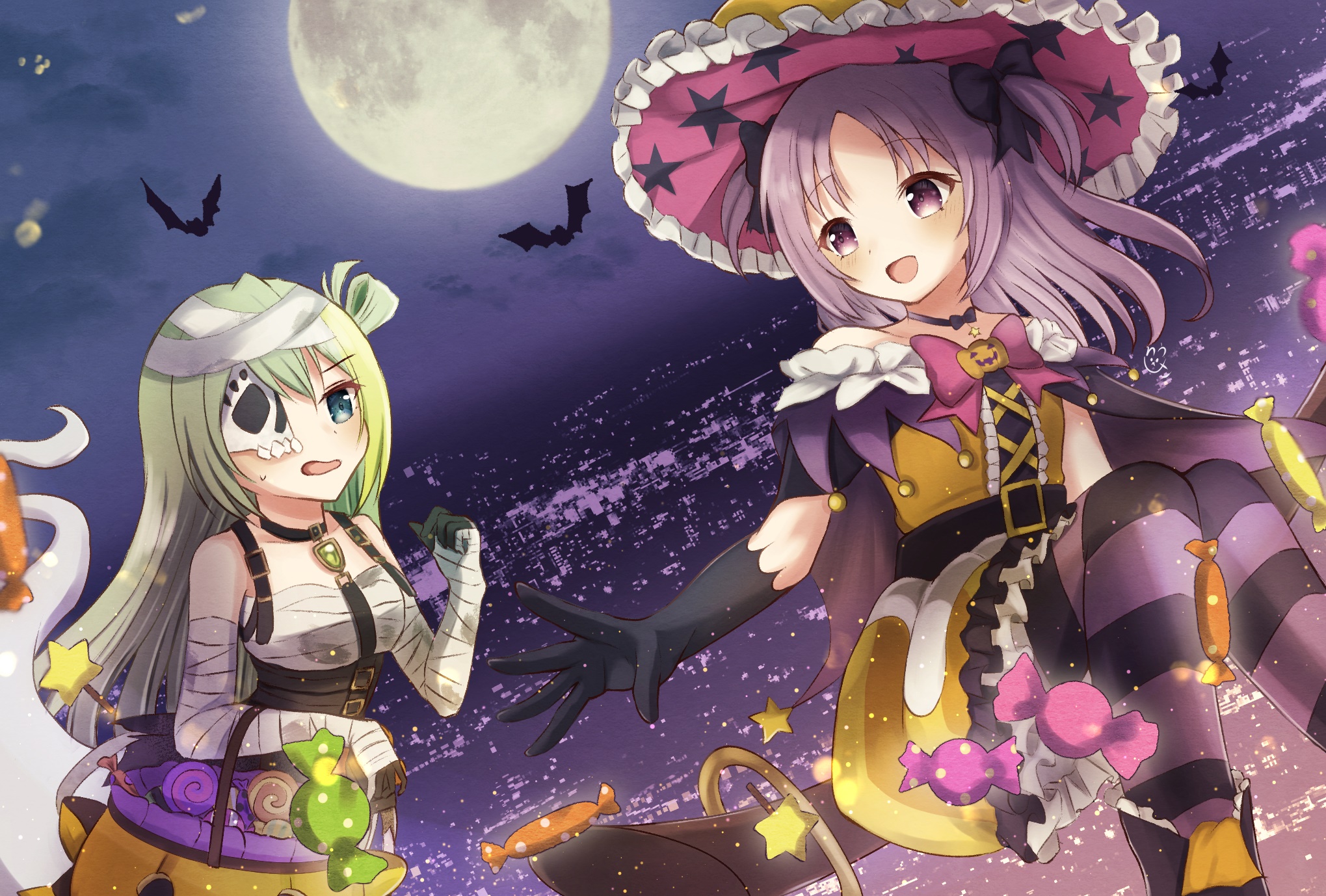 Alina Gray and Karin Misono from Magia Record: Puella Magi Madoka Magica Side Story HD Wallpaper