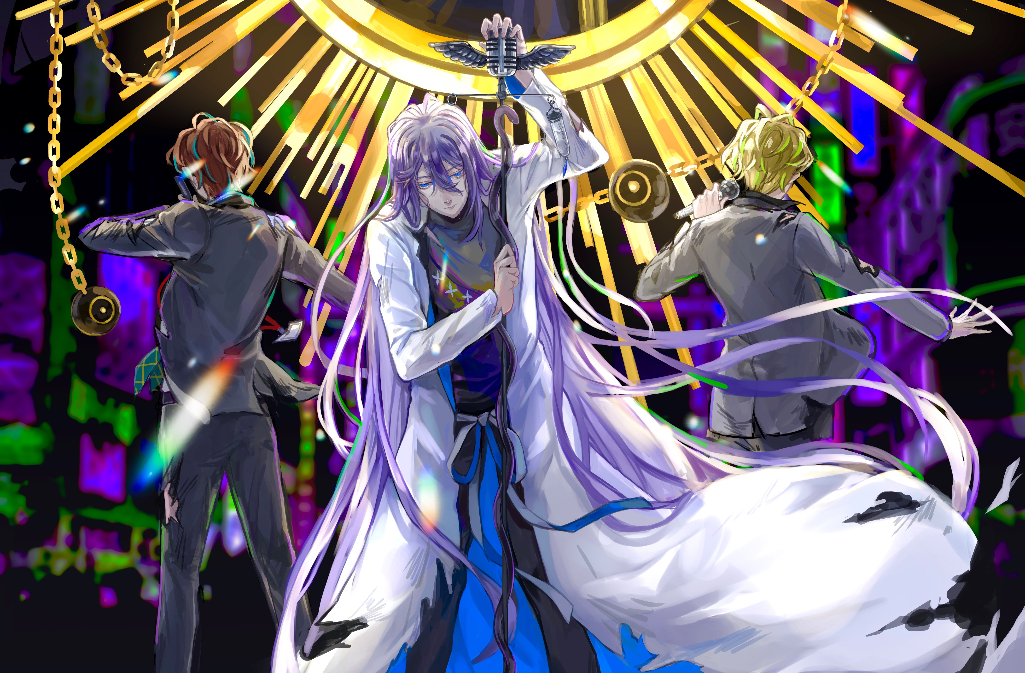 Hypnosis Mic 4K: Hifumi Izanami, Doppo Kannonzaka, Jakurai Jinguji HD Wallpaper