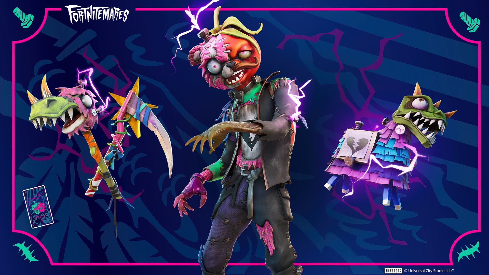 Fortnite Curdle Scream Leader Skin and Cosmetics HD Wallpaper