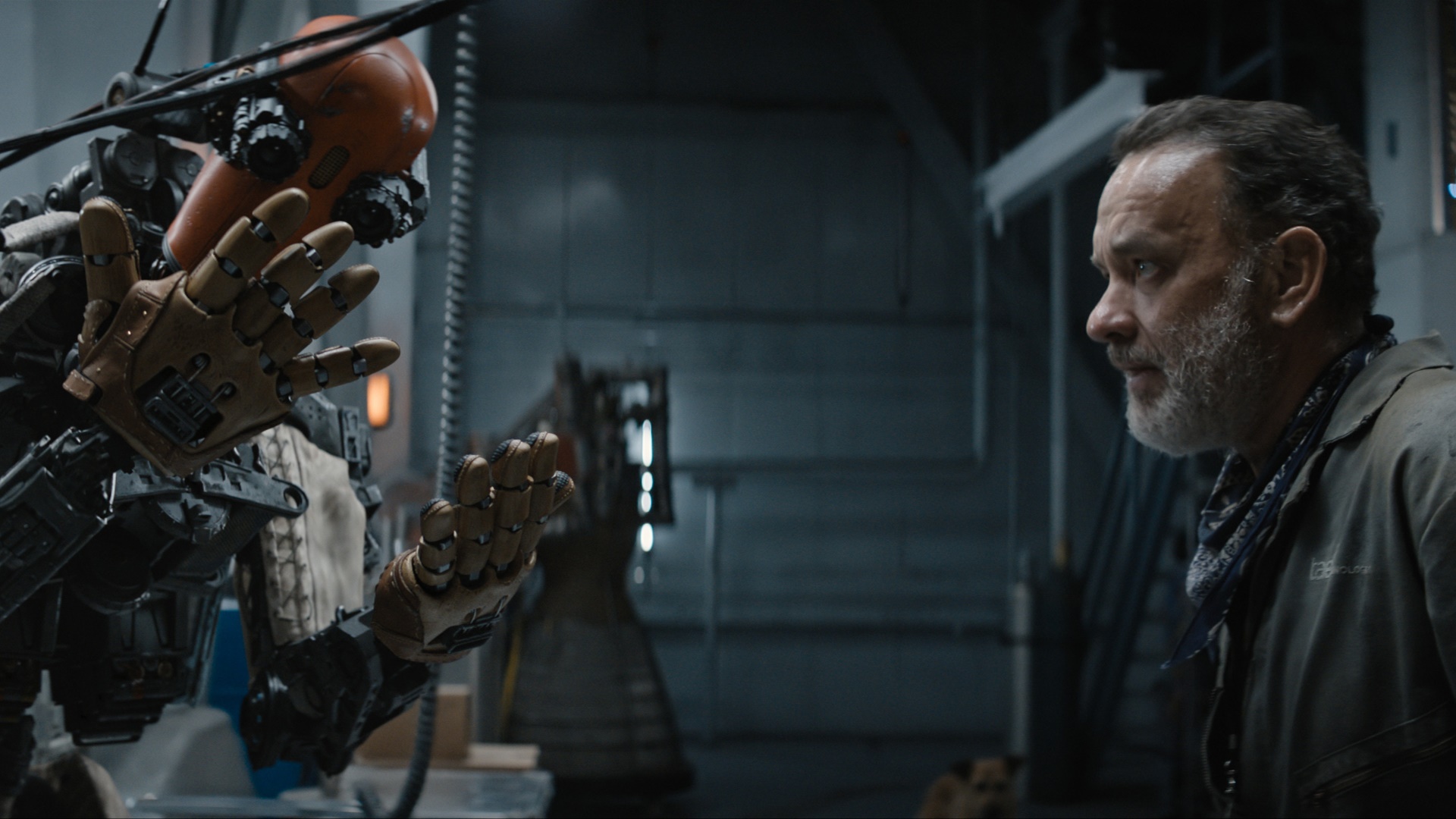 Finch and Robot in a Workshop HD Wallpaper