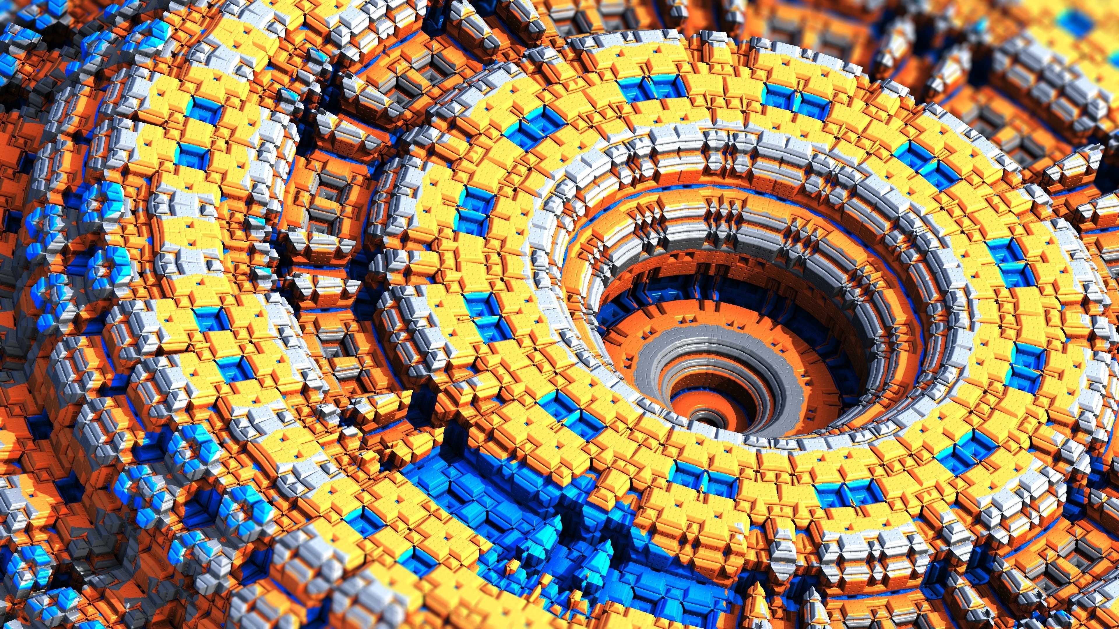 Abstract 3D Fractal Art 4K HD Wallpaper