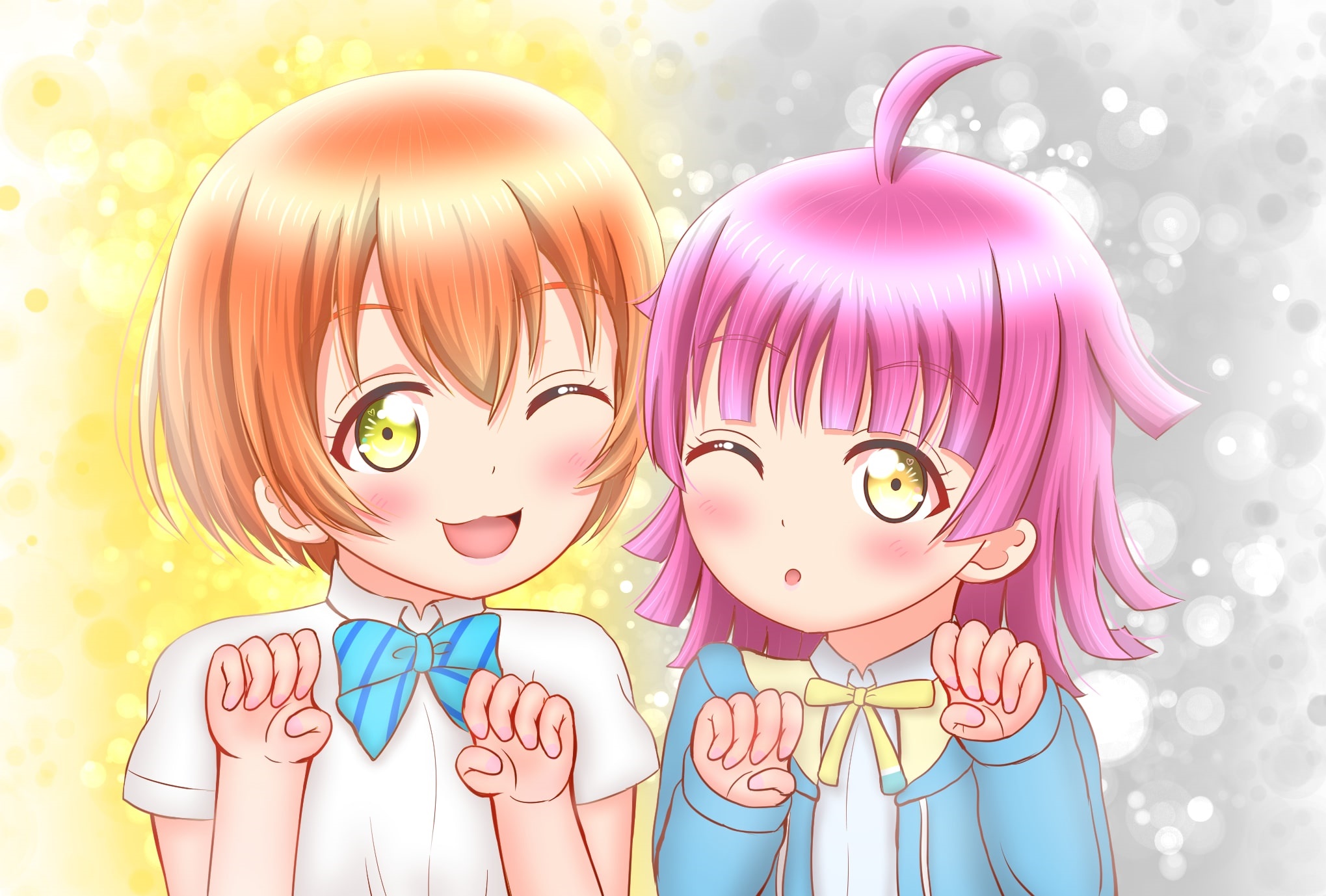 Rina Tennoji and Rin Hoshizora from Love Live! Nijigasaki High School Idol Club HD Wallpaper
