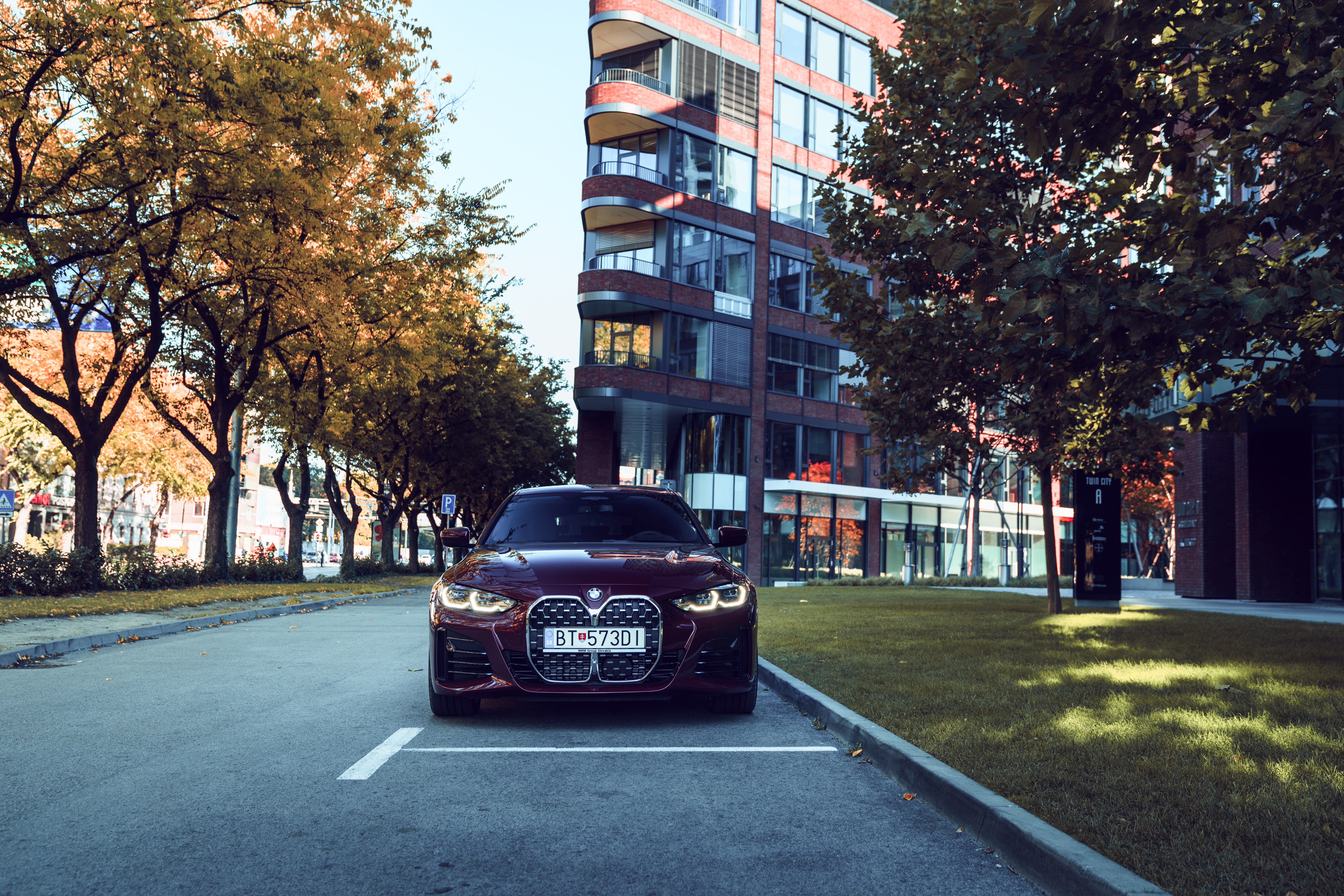 BMW 4 Series Gran Coupé M Sport parked on street HD Wallpaper
