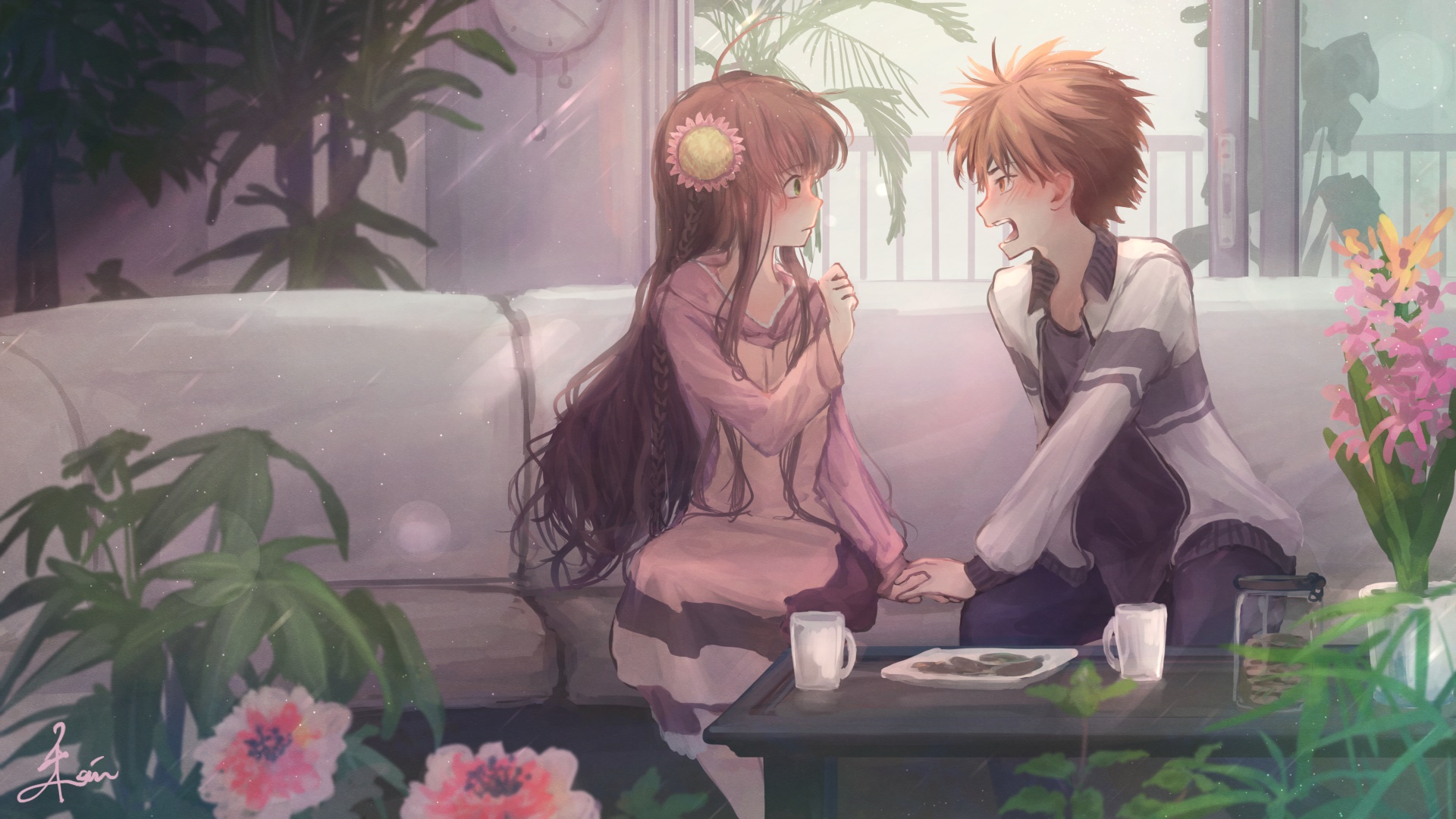 Kotarou Tennouji and Kotori Kanbe from Rewrite HD Wallpaper