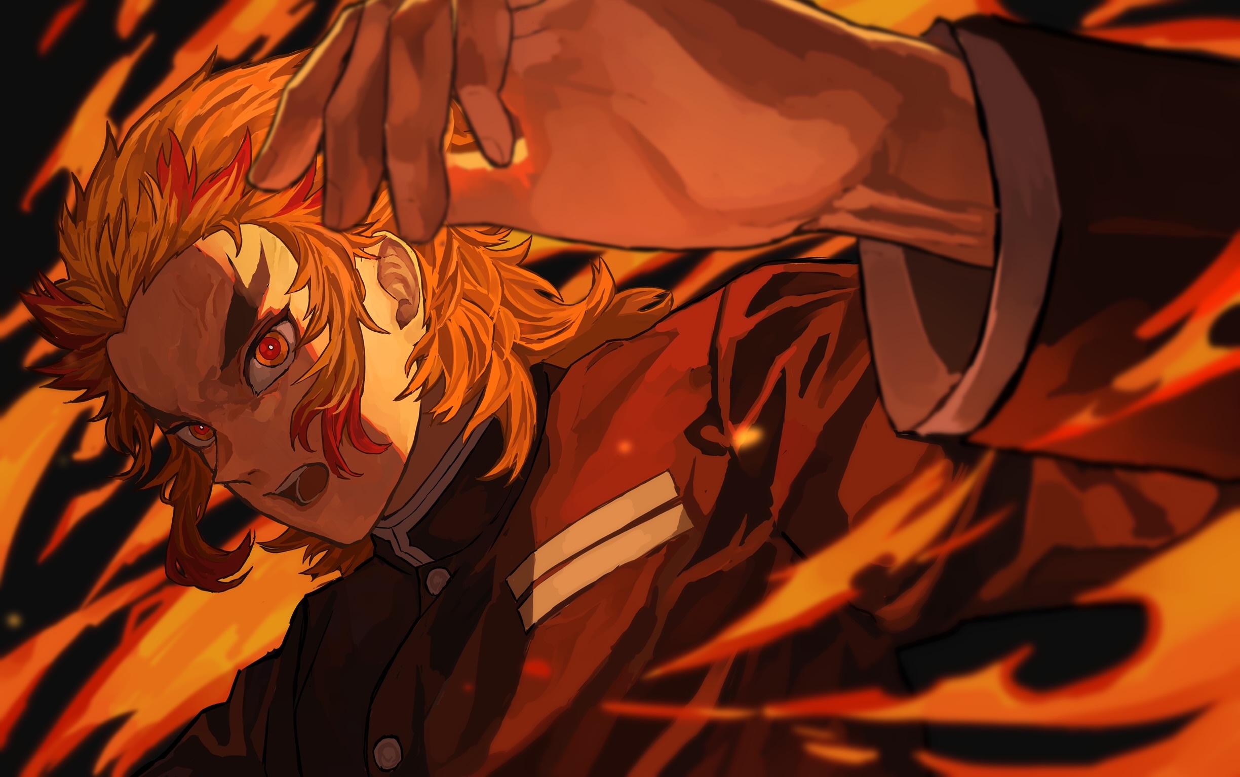 Kyojuro Rengoku from Demon Slayer: Kimetsu No Yaiba HD Wallpaper
