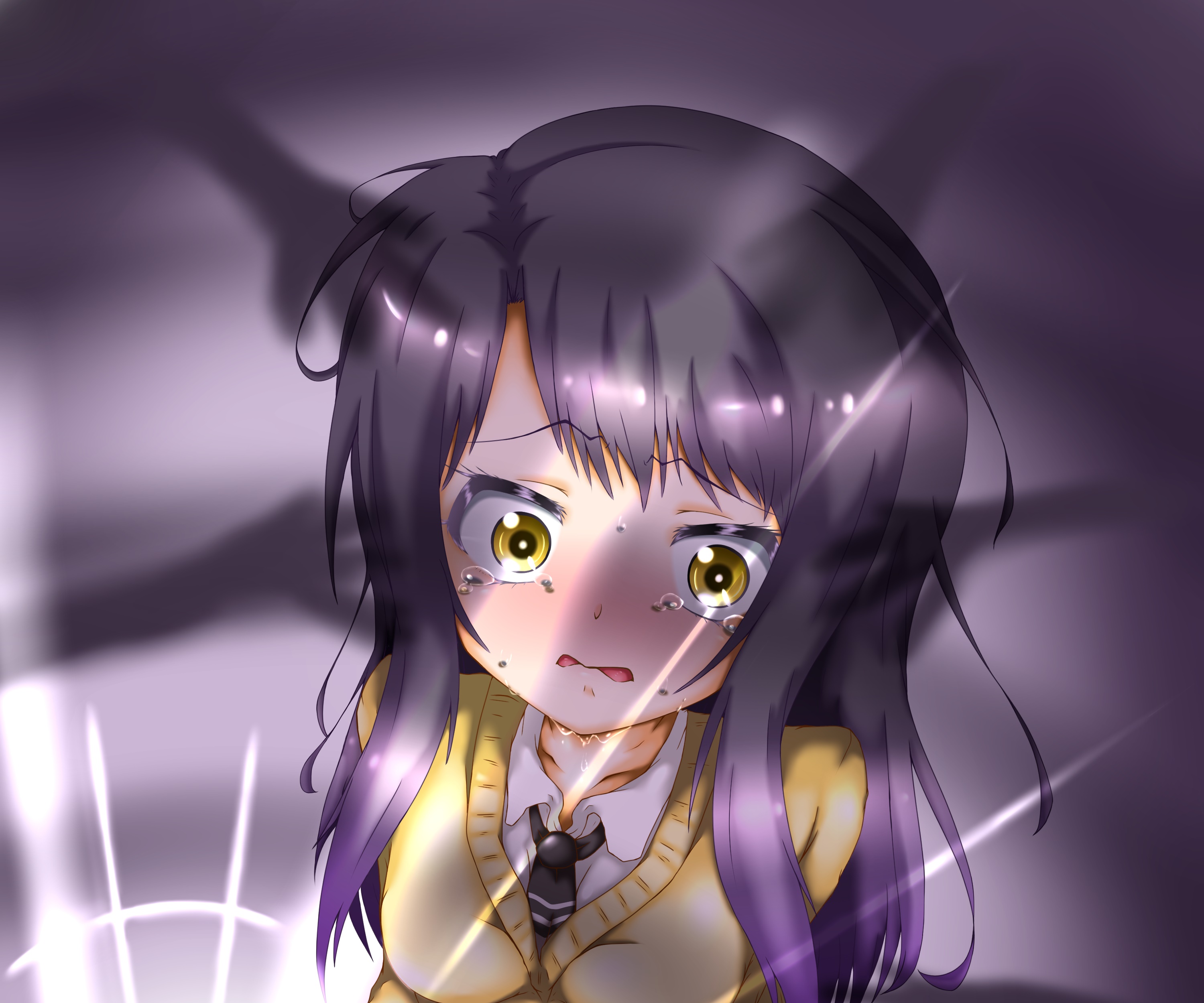 Miko Yotsuya from Mieruko-chan crying HD Wallpaper
