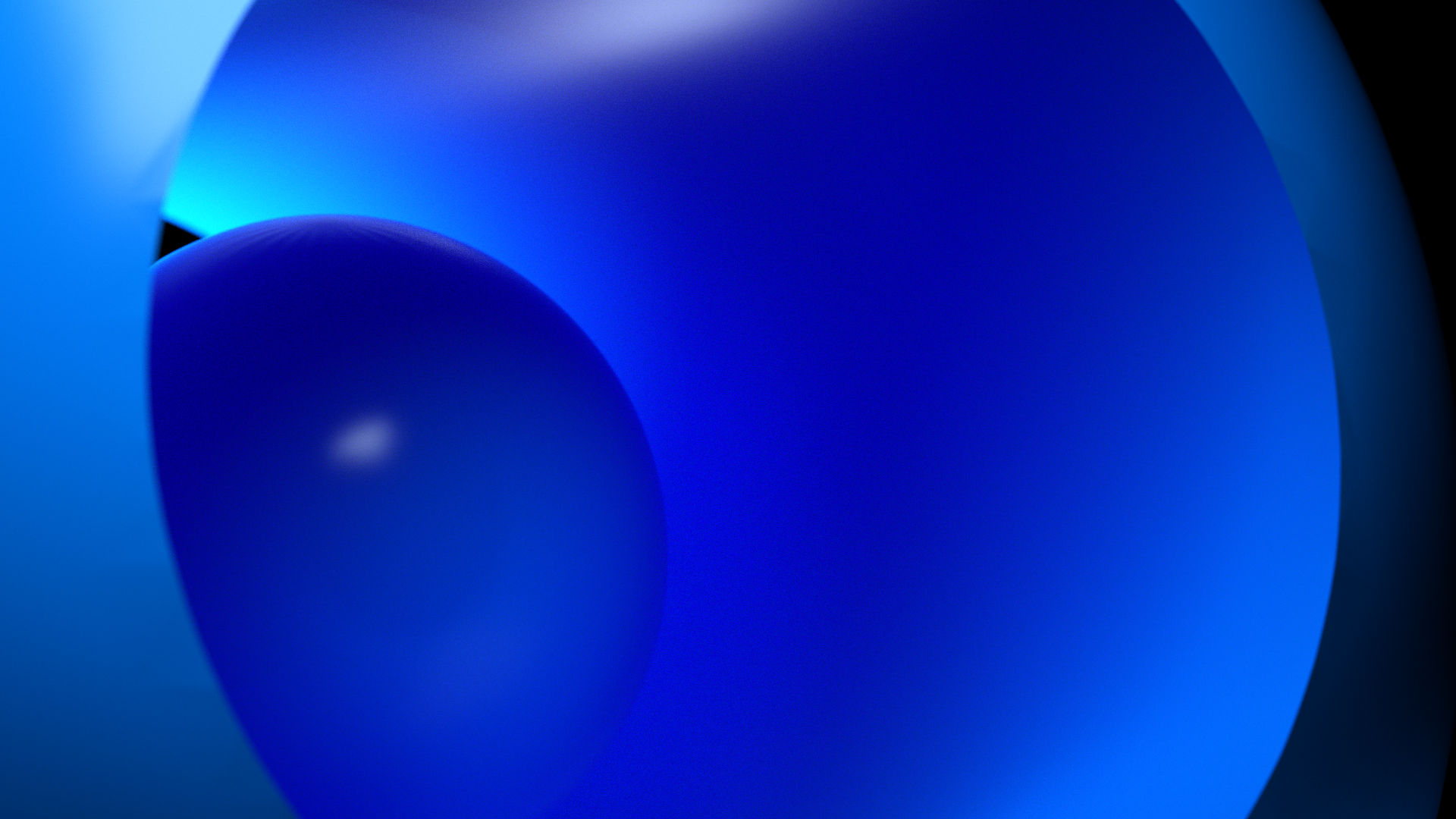 Abstract blue spheres and curves HD Wallpaper