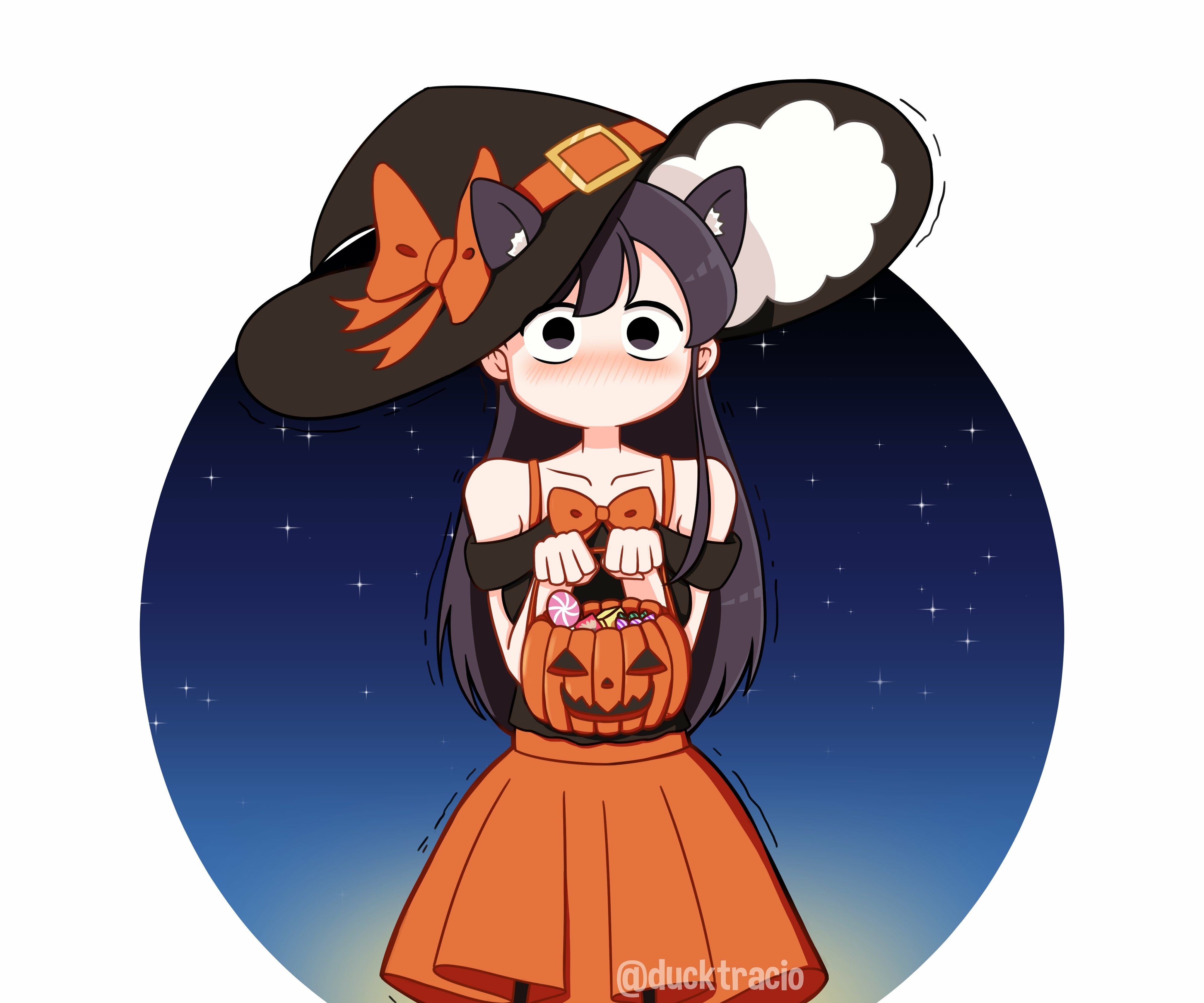 Shouko Komi from Komi Cant Communicate Halloween 4K HD Wallpaper