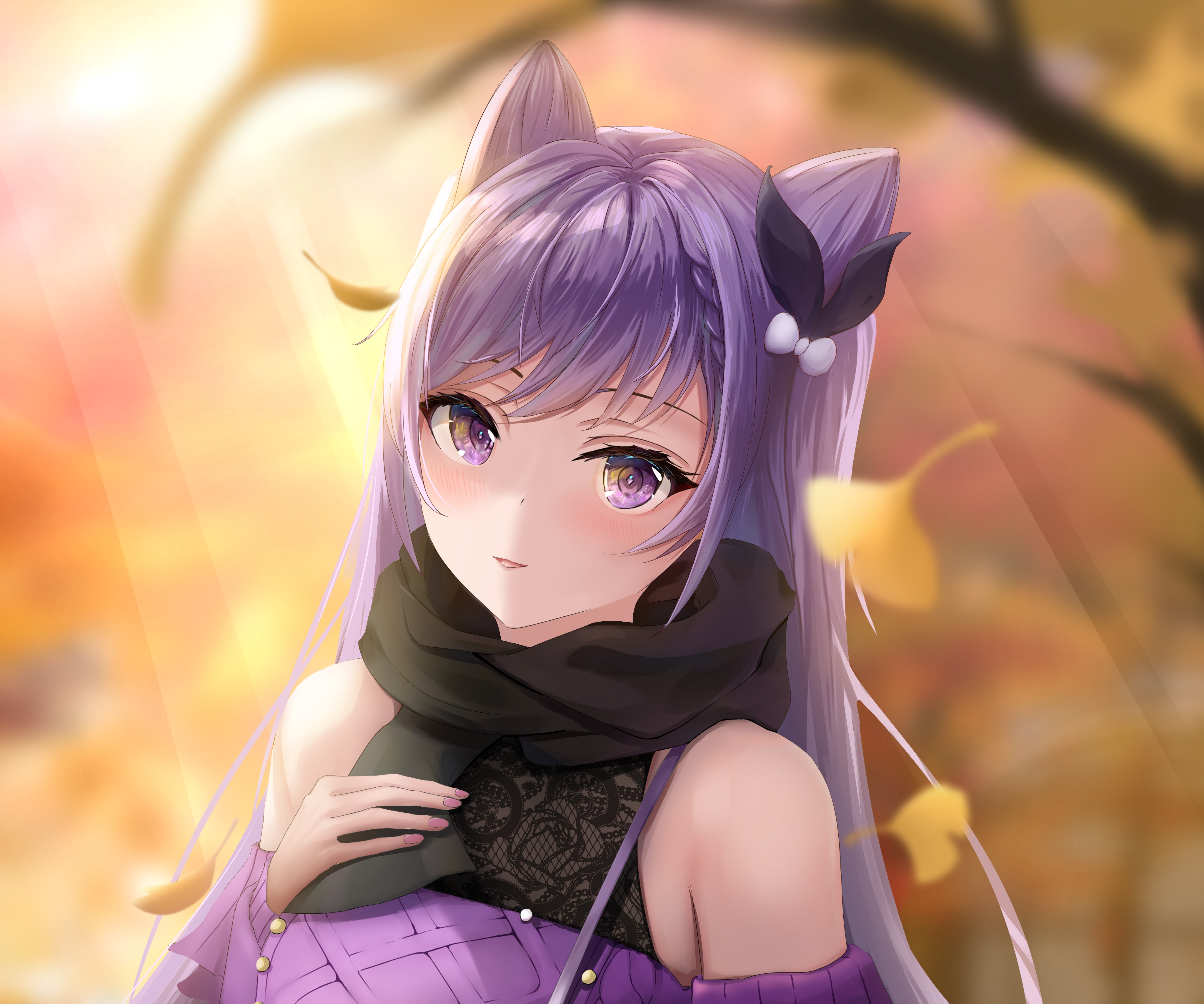 Keqing from Genshin Impact 4K HD Wallpaper