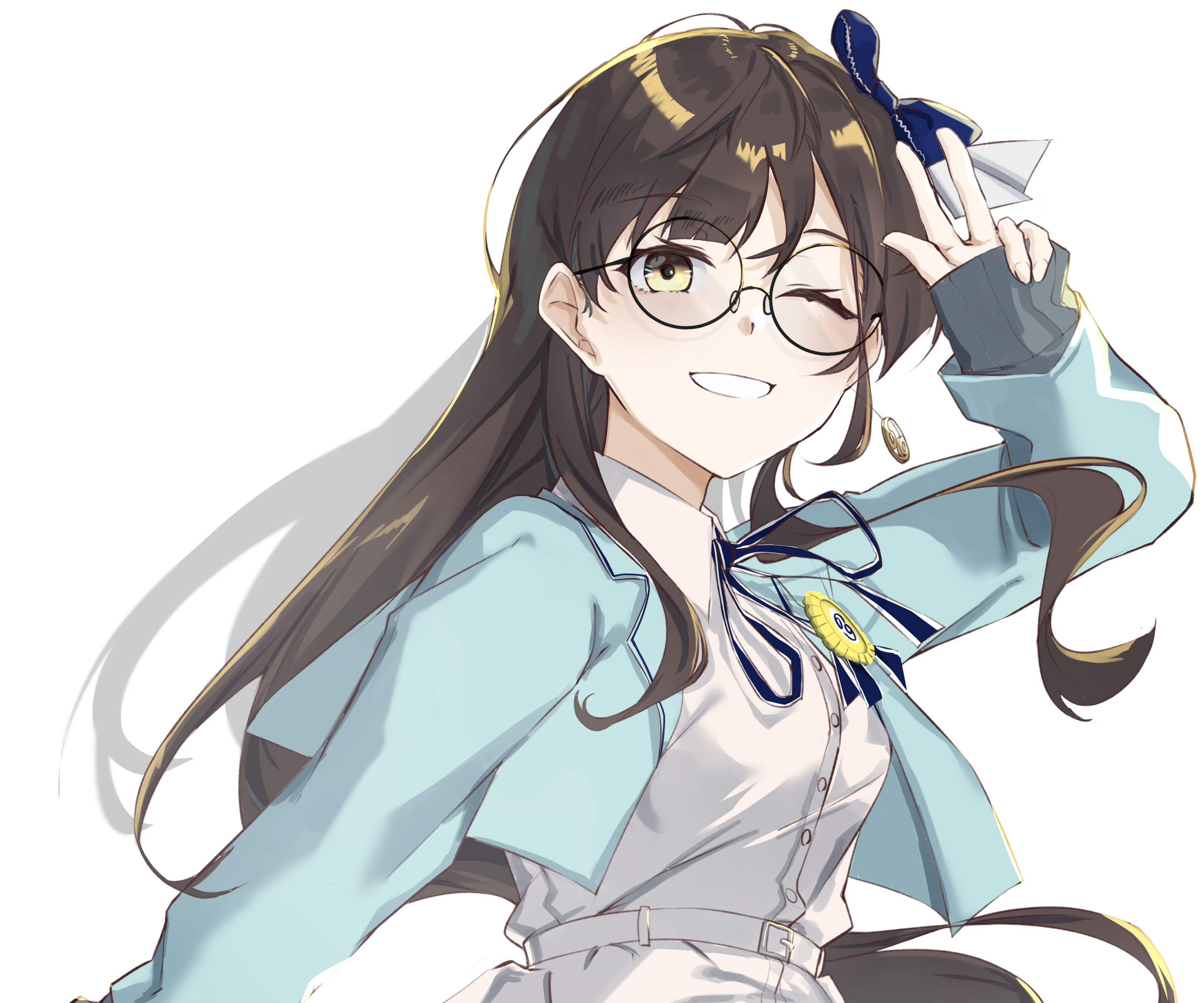 Hanabasami Kyo winking with glasses HD Wallpaper