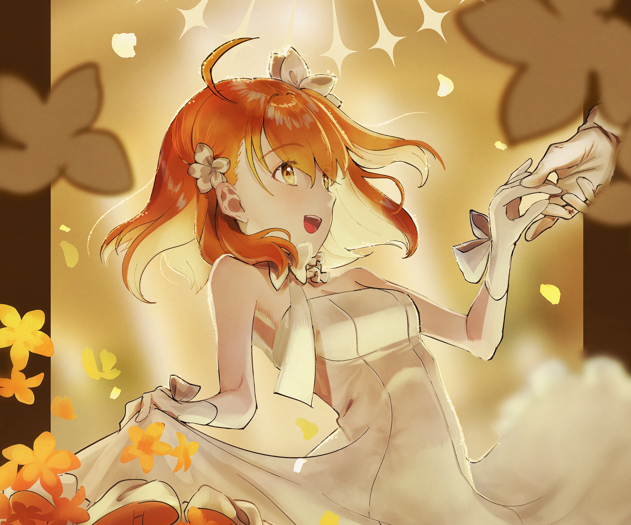 Gudako dancing with a hand from Fate/Grand Order HD Wallpaper
