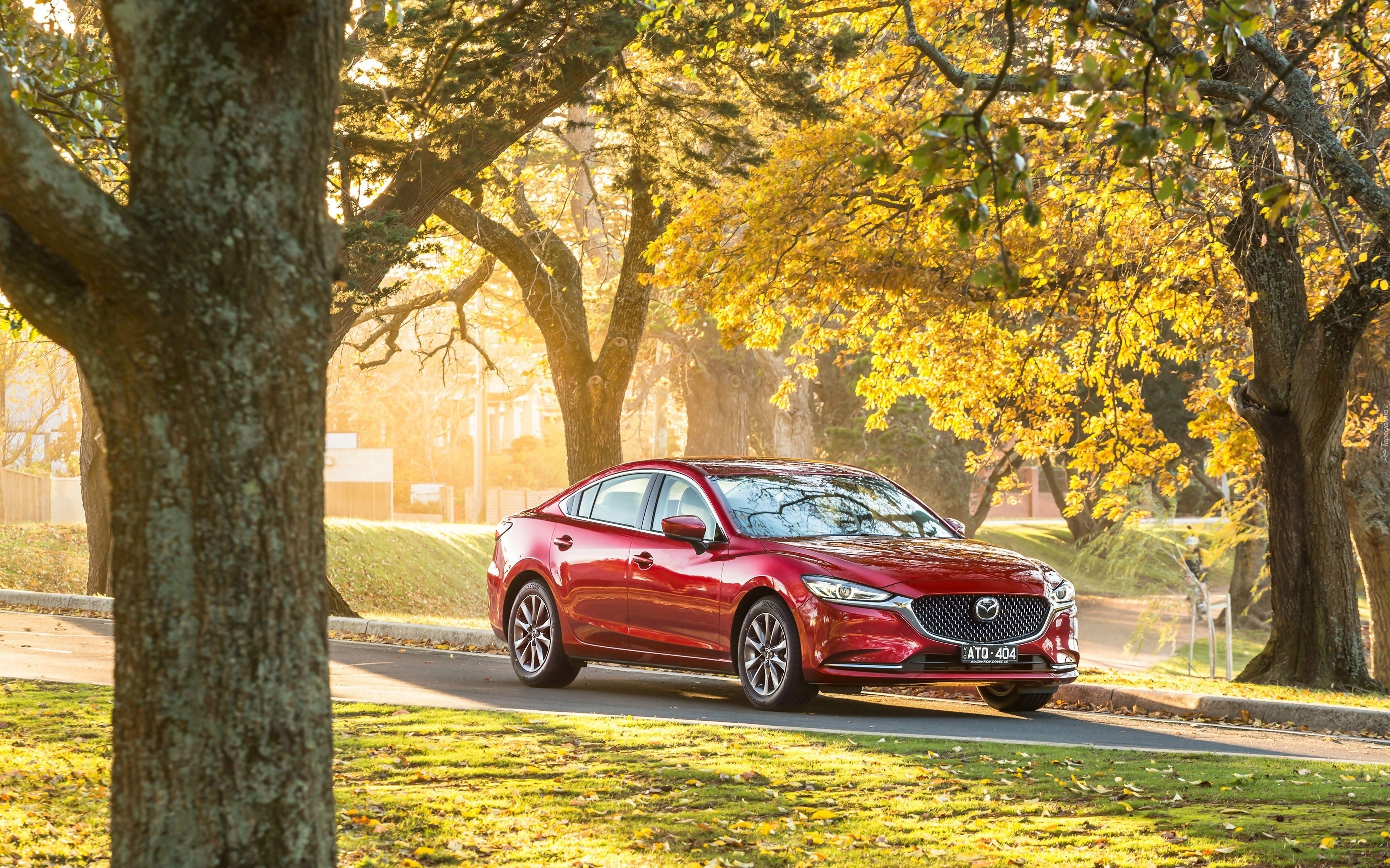 Red Mazda 6 Sedan 4K HD Wallpaper