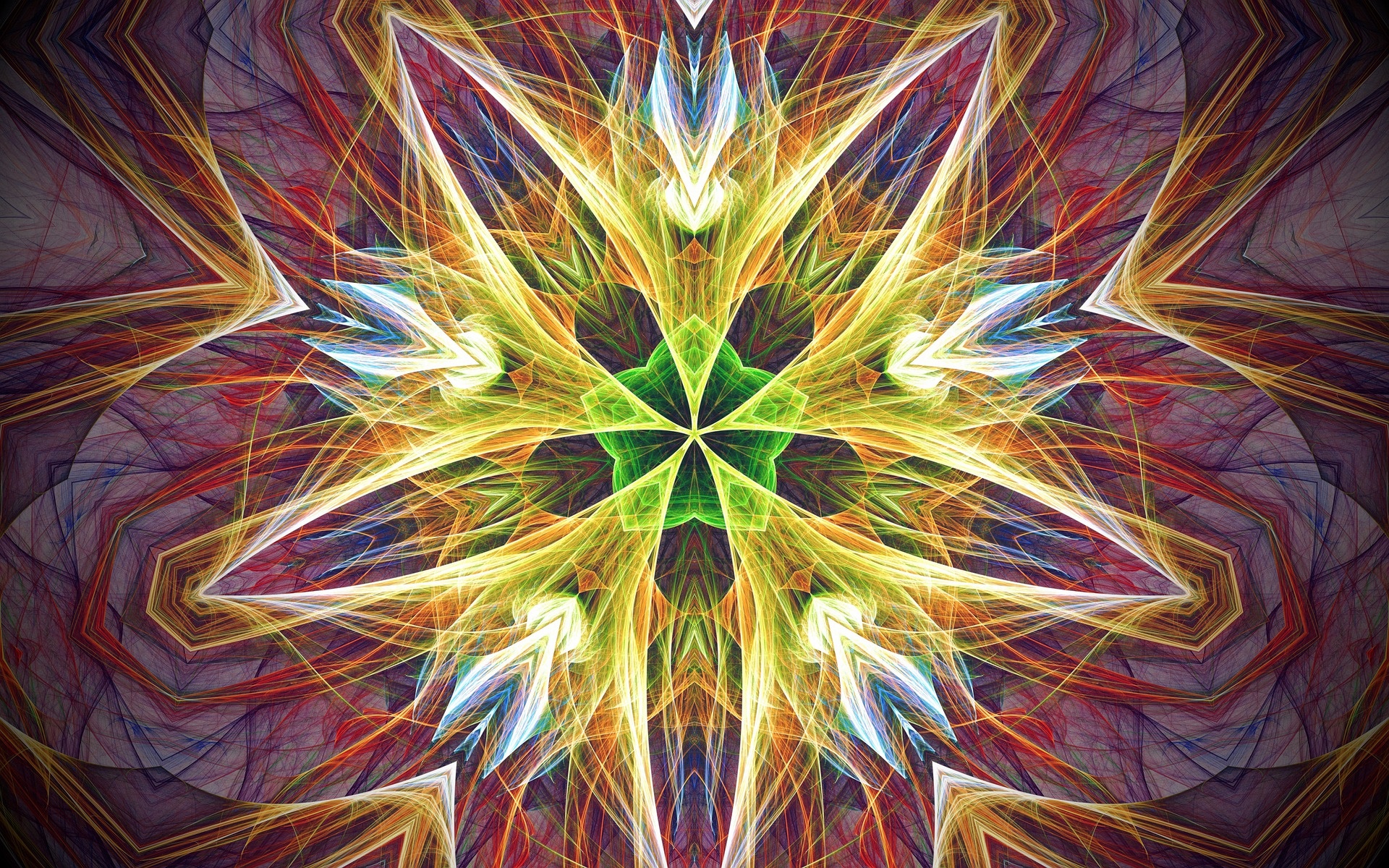 Abstract Kaleidoscope Fractal Art HD Wallpaper