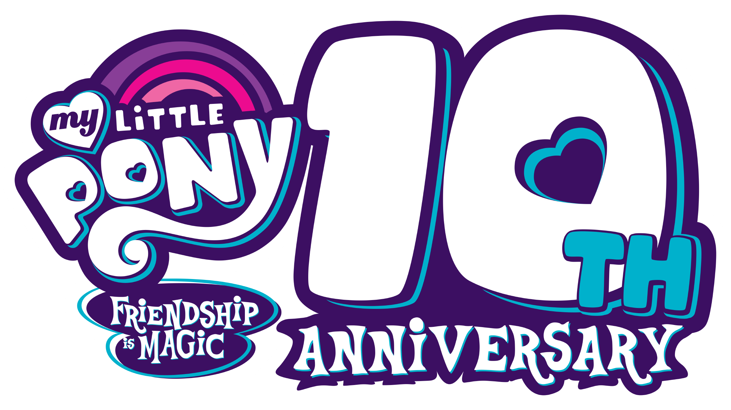 My Little Pony: Friendship Is Magic 10th Anniversary Logo HD Wallpaper