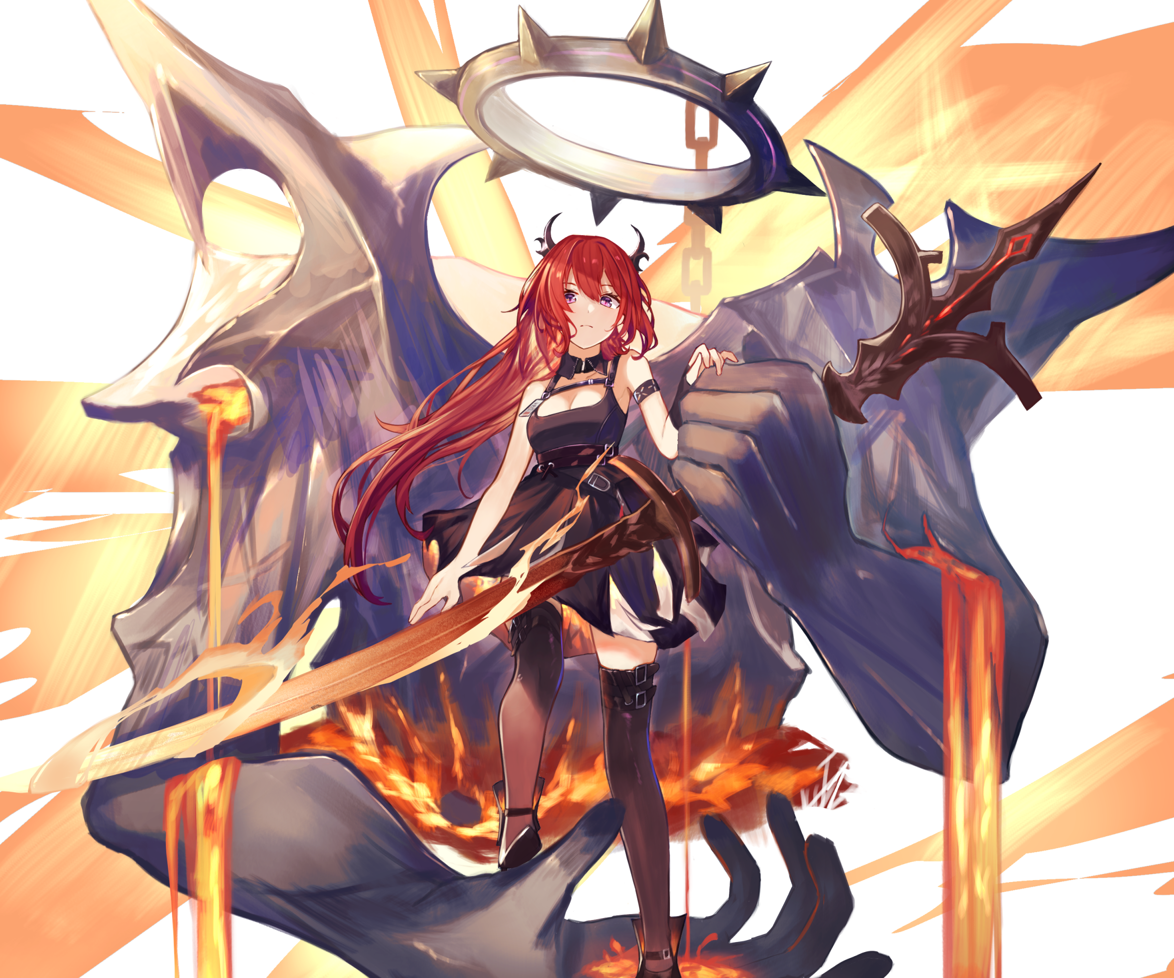 Surtr from Arknights HD Wallpaper