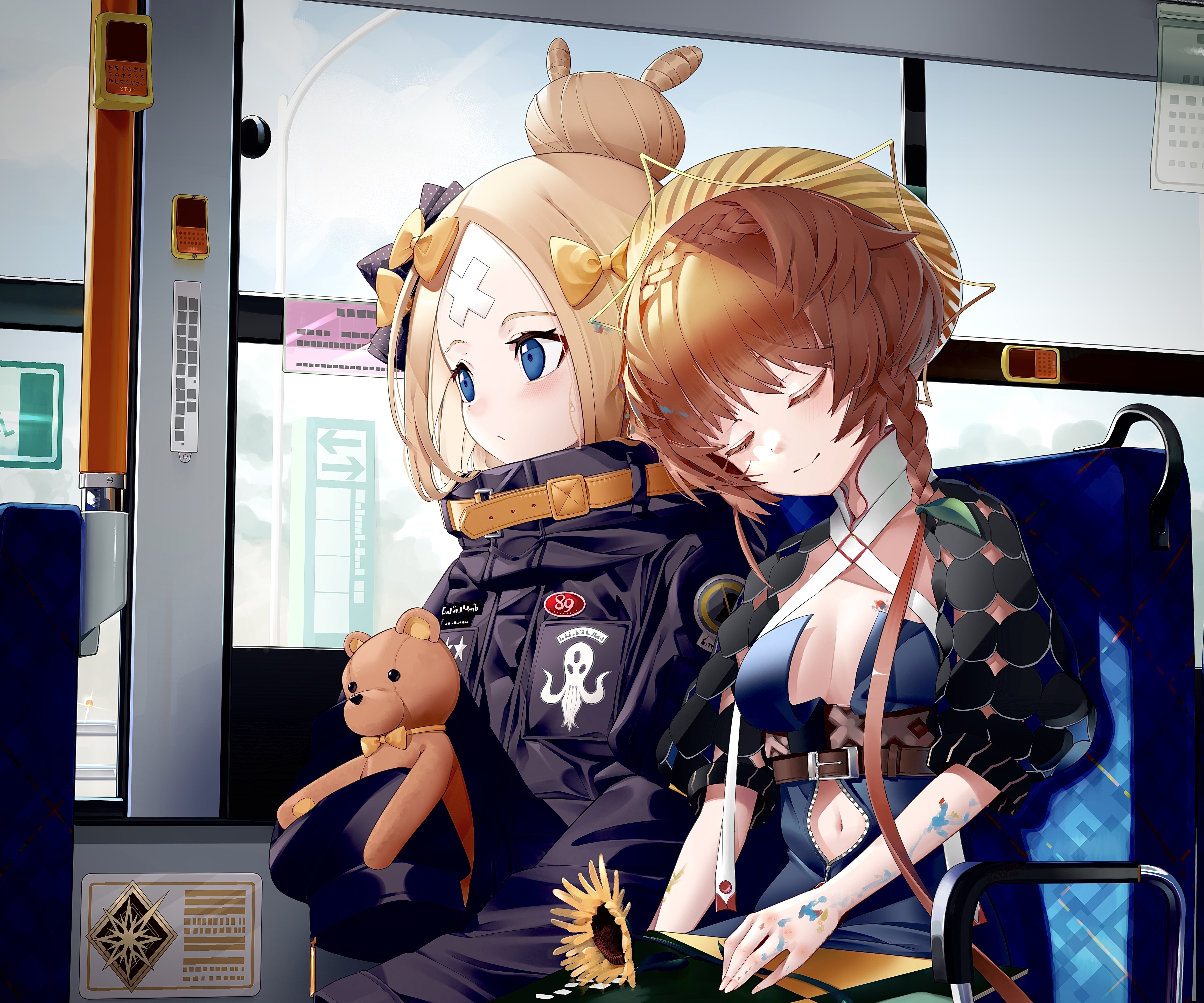 Abigail Williams from Fate/Grand Order on a bus HD Wallpaper