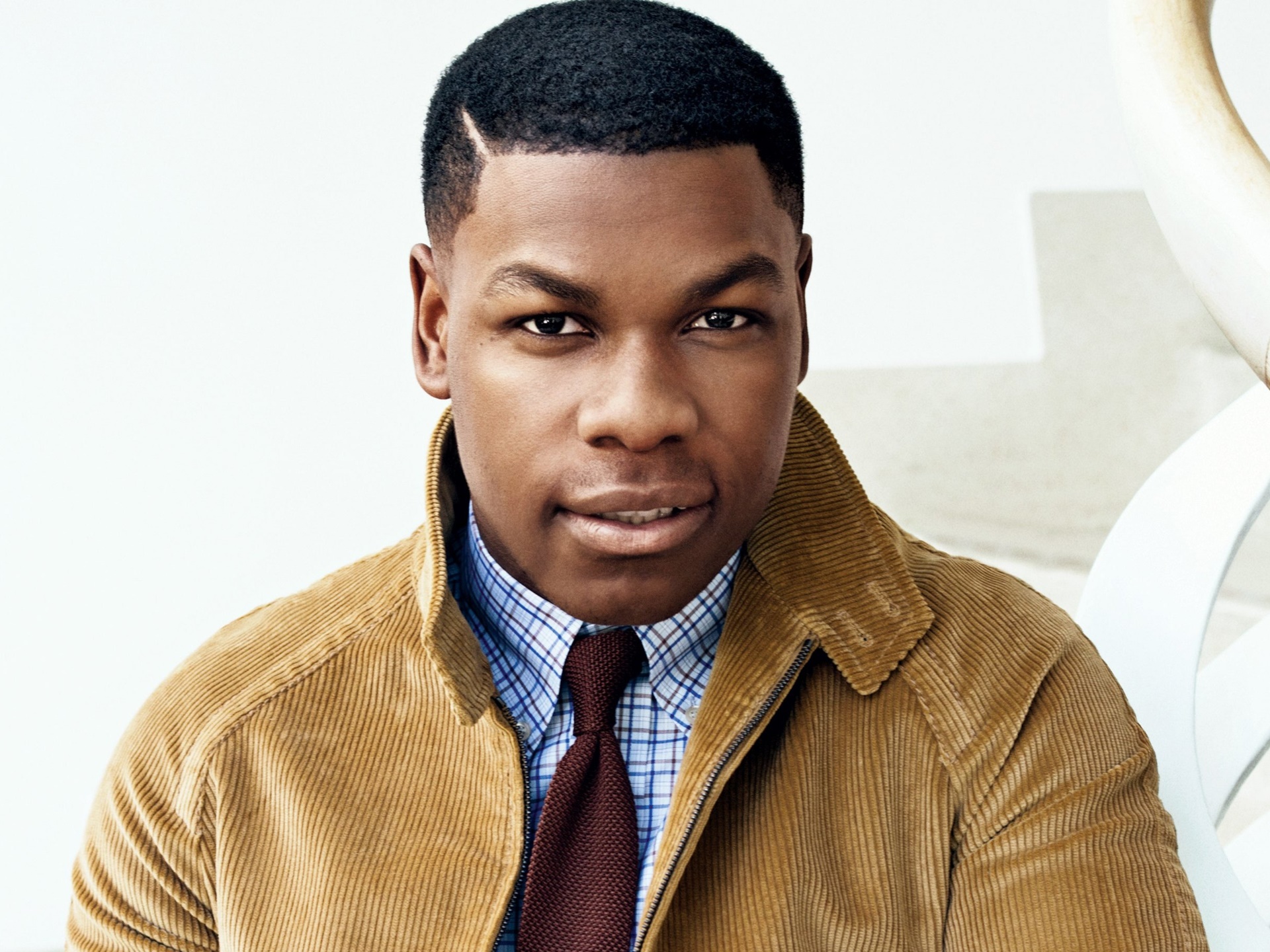 John Boyega wearing a corduroy jacket HD Wallpaper