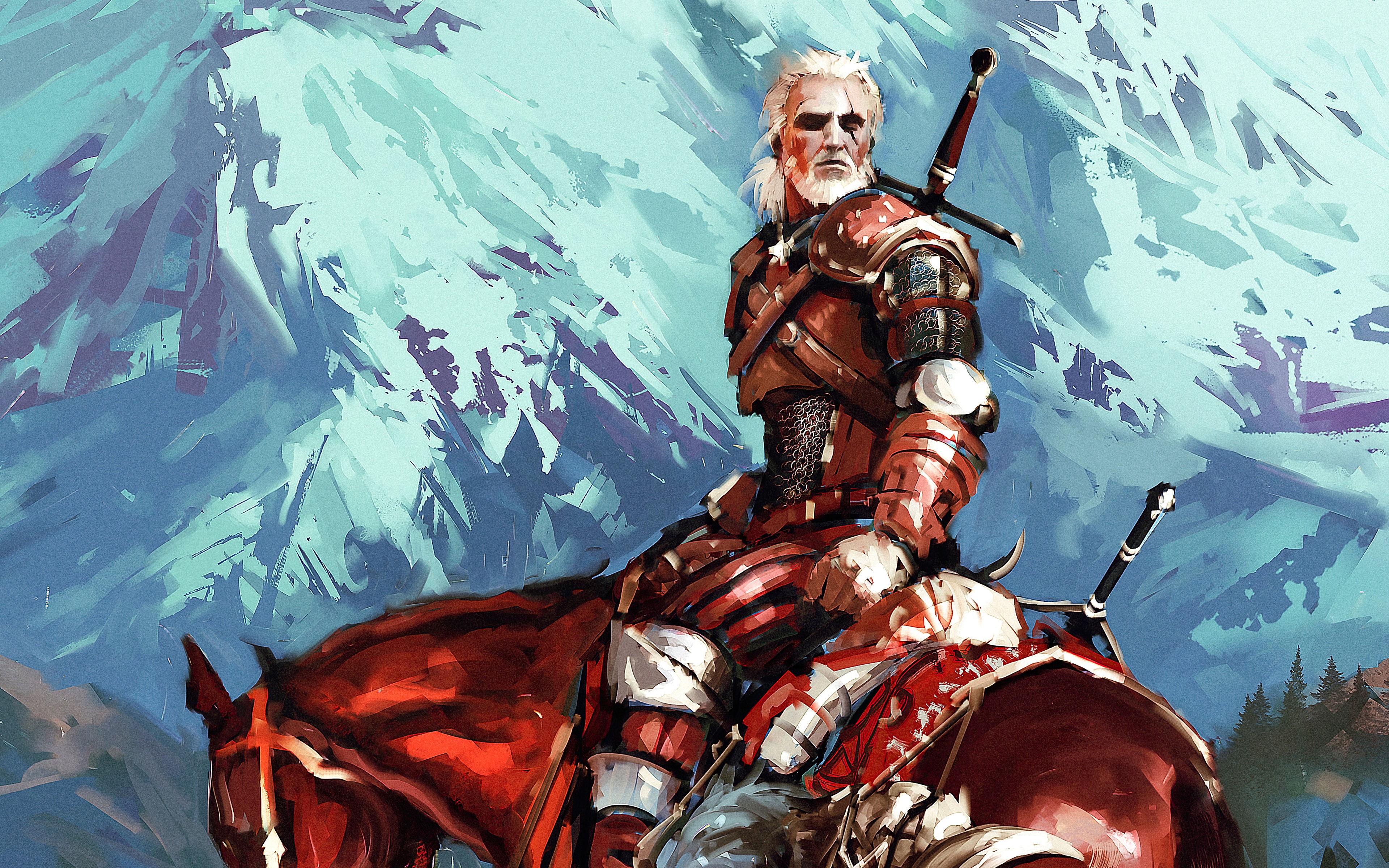 Geralt of Rivia from The Witcher 3: Wild Hunt 4K HD Wallpaper