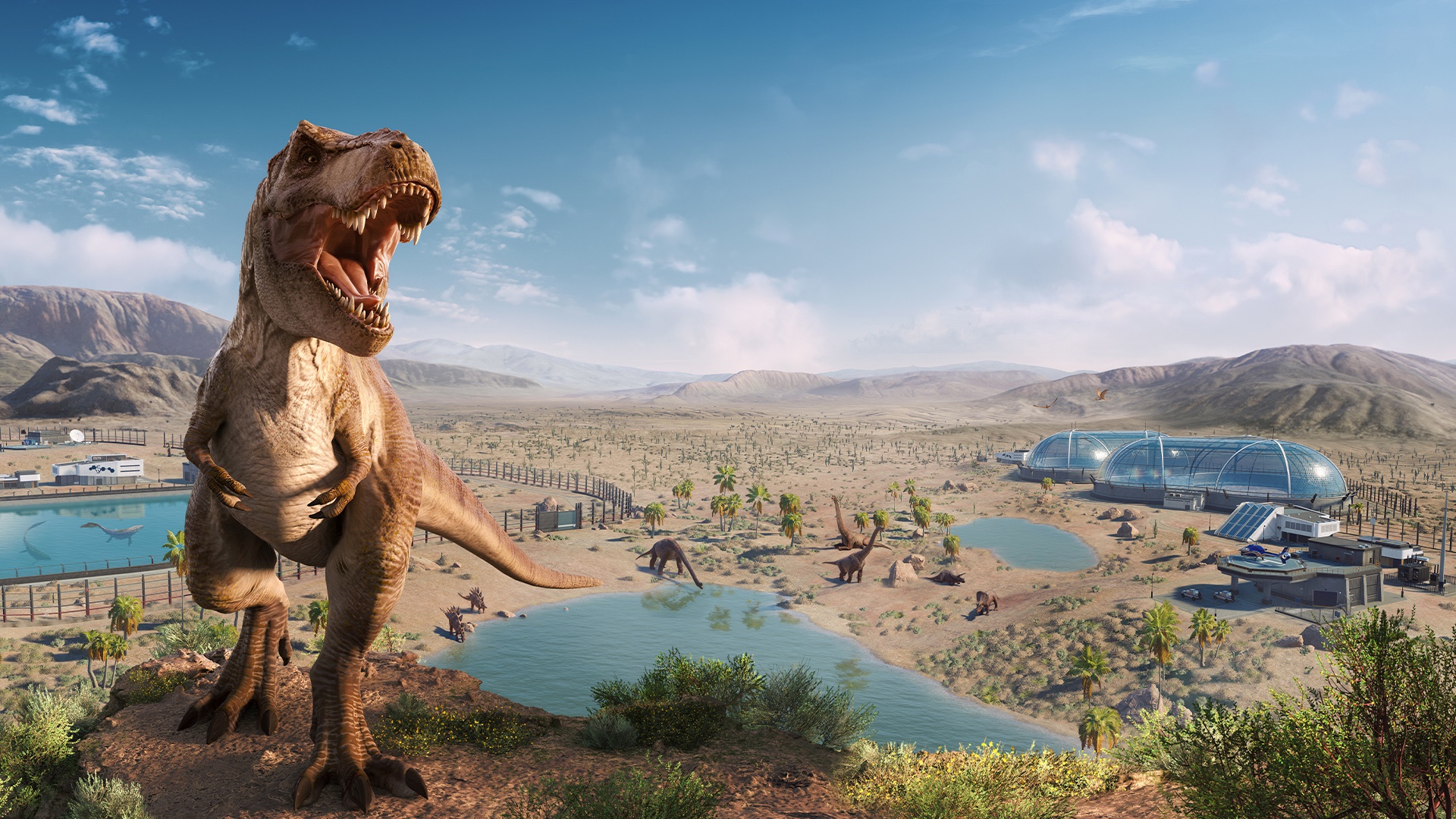 Tyrannosaurus Rex in Jurassic World Evolution 2 HD Wallpaper