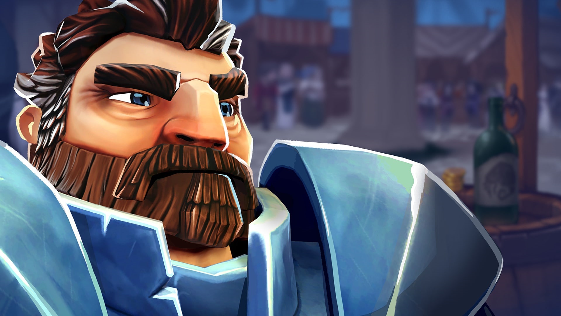 Man in blue armor from Rollers Of The Realm: Reunion HD Wallpaper