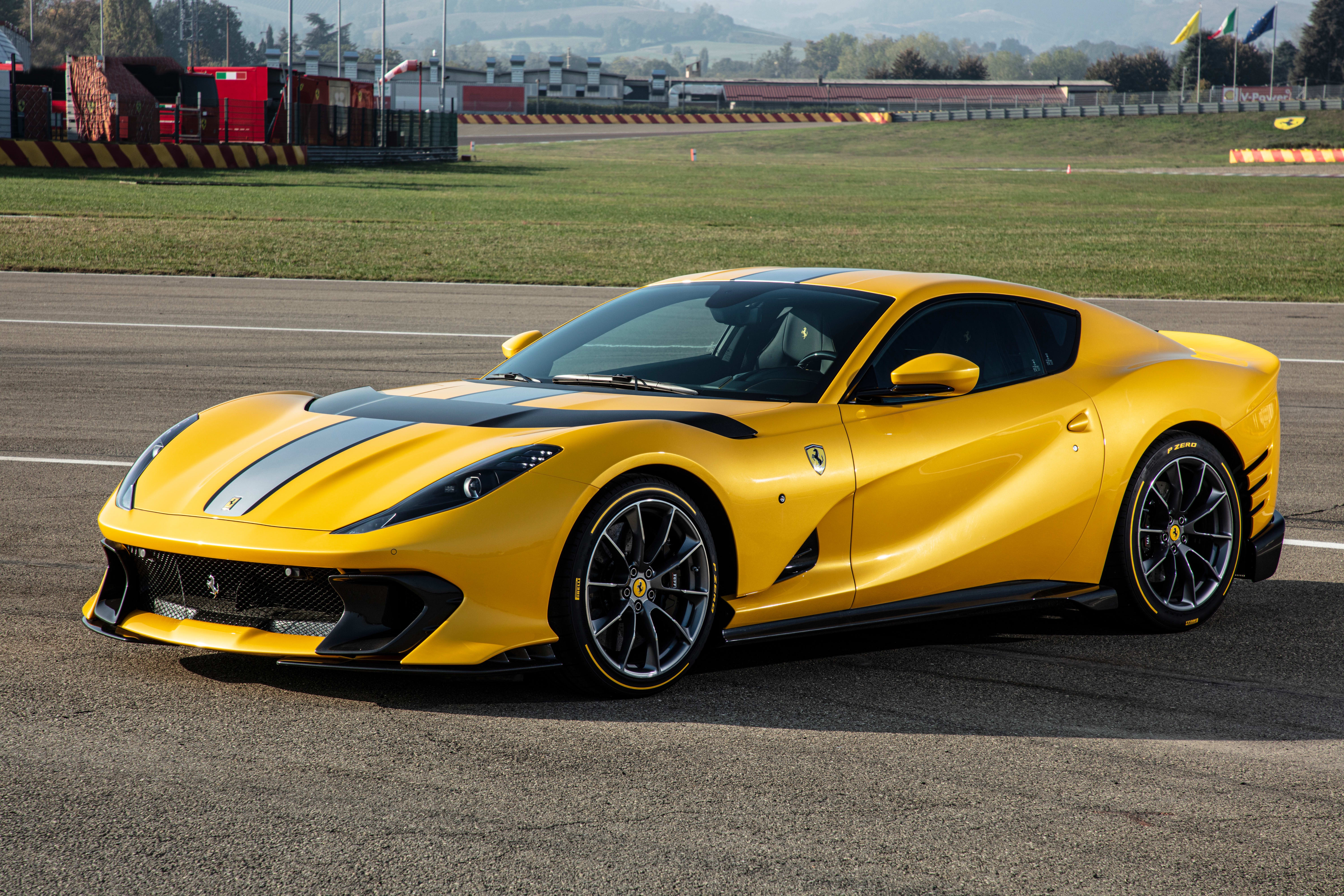 Yellow Ferrari 812 Competizione 4K HD Wallpaper