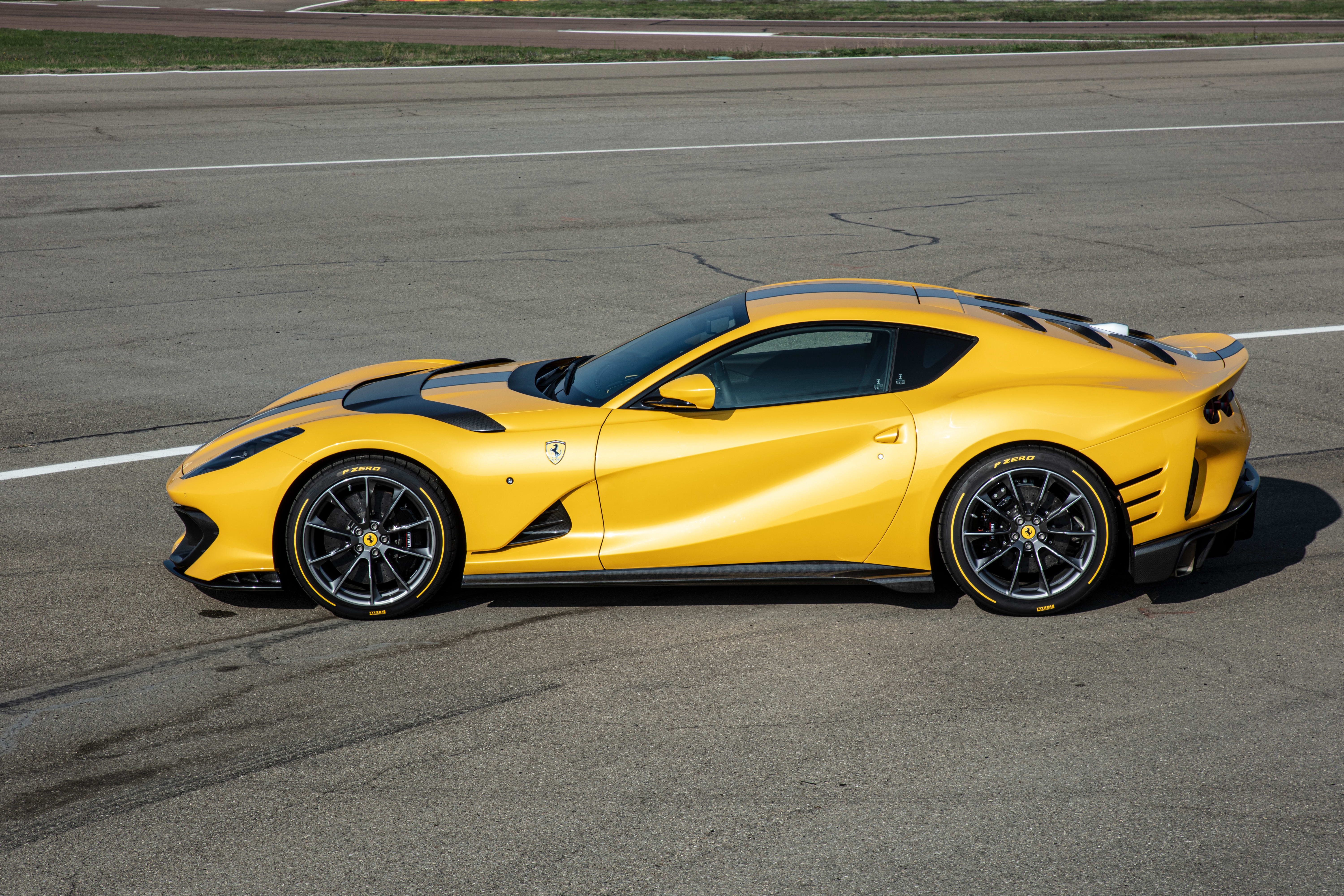 Yellow Ferrari 812 Competizione 4K HD Wallpaper