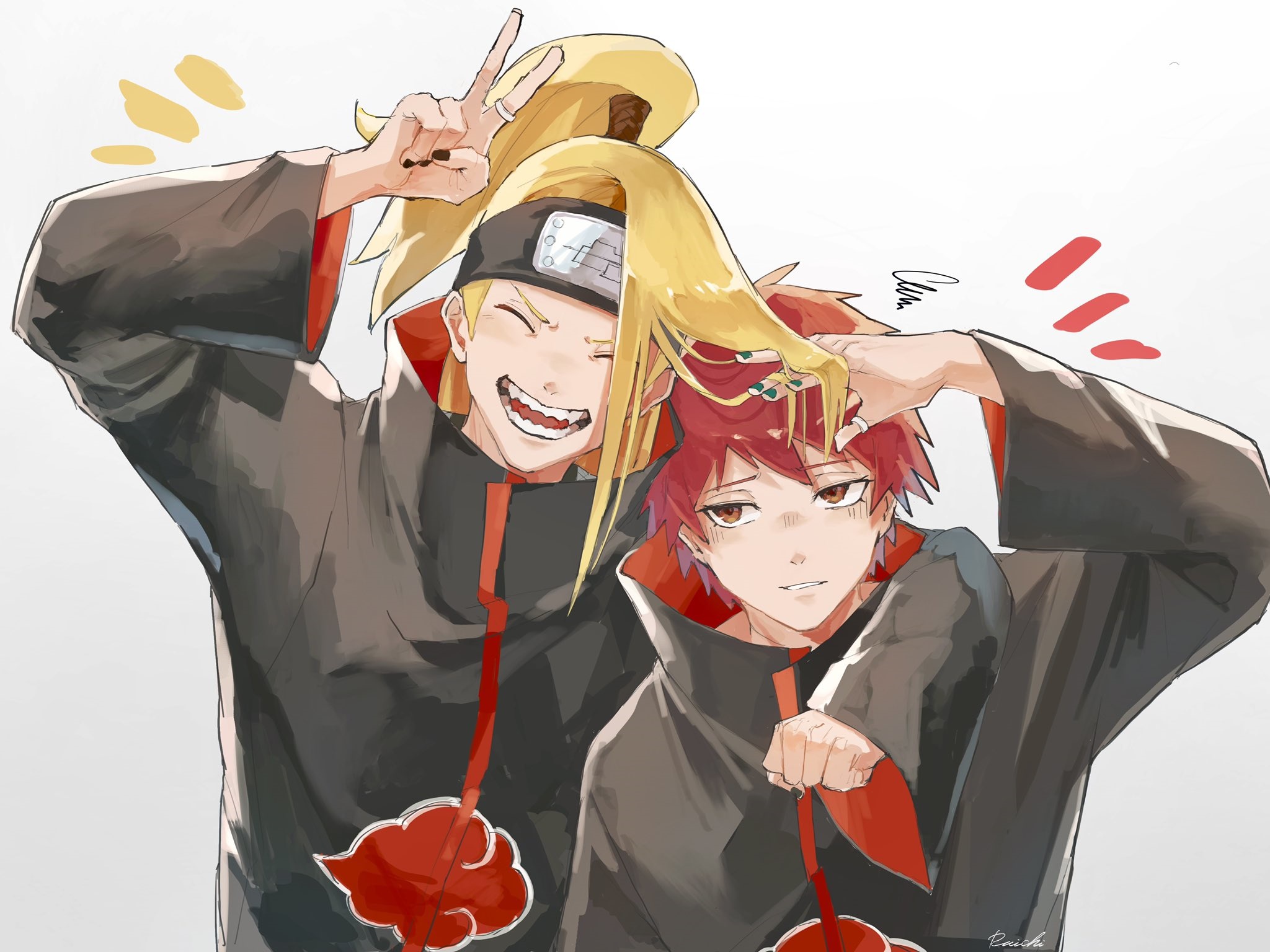 Deidara and Sasori from Naruto HD Wallpaper