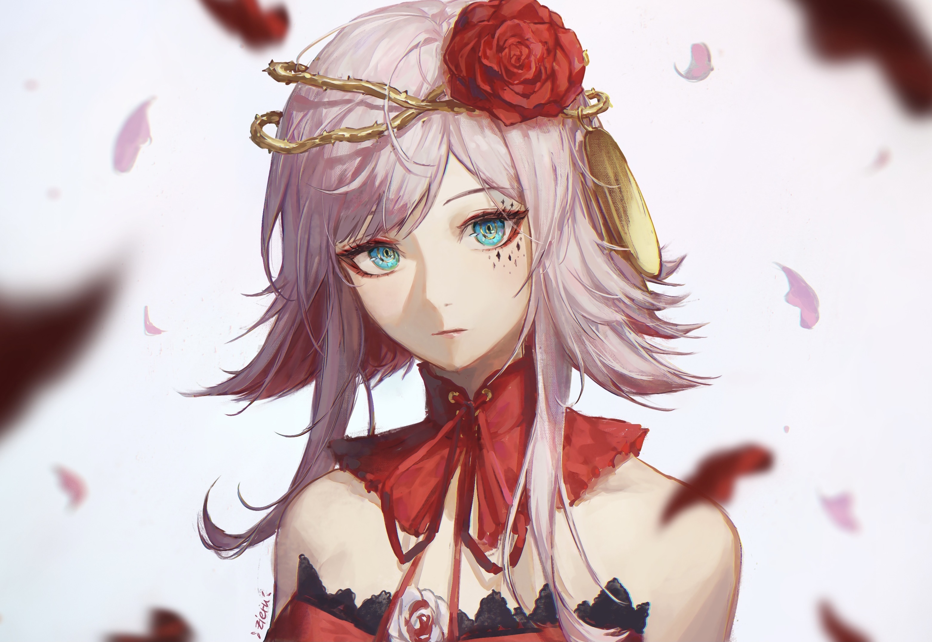 Destiny (Takt Op. Destiny) character with rose crown HD Wallpaper