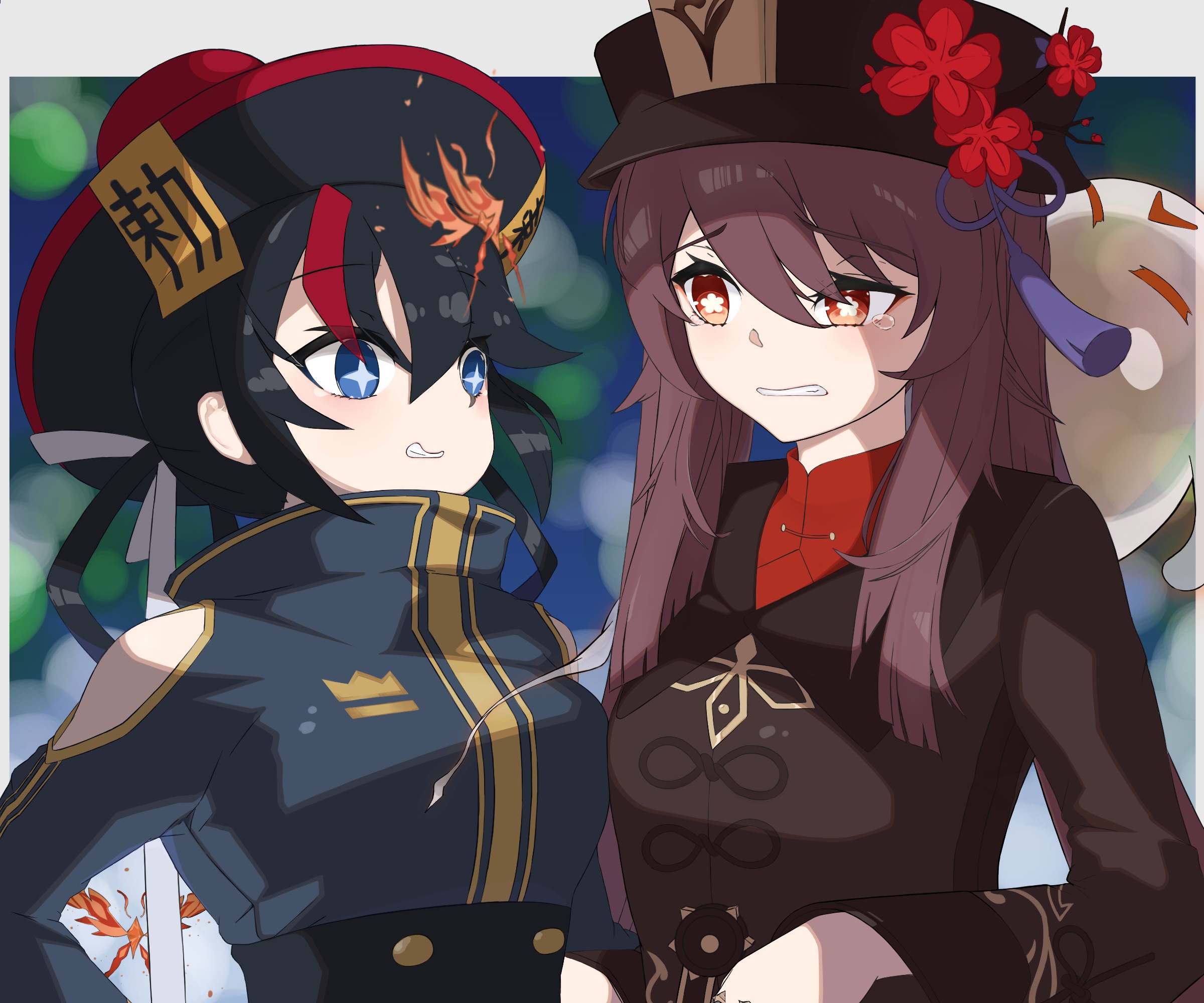 Hu Tao and Xiangling from Genshin Impact HD Wallpaper