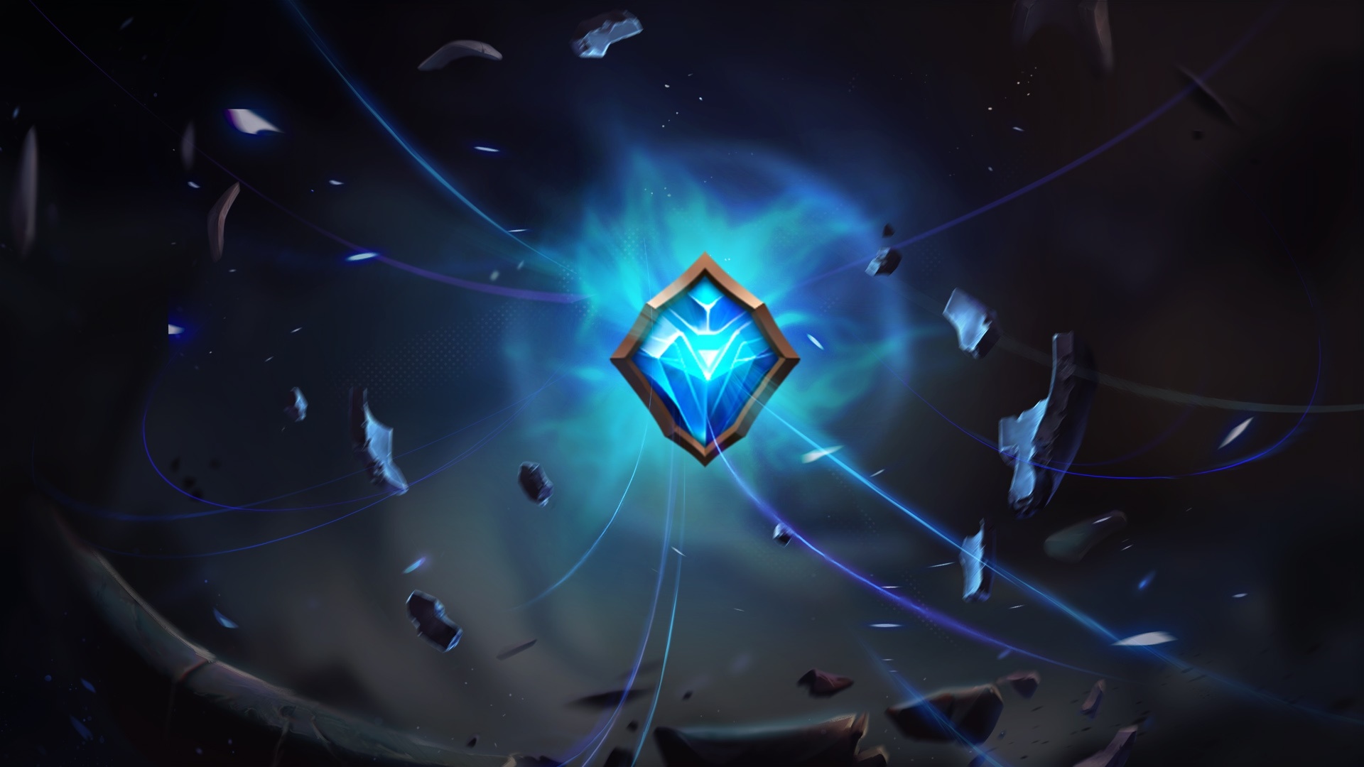 A blue crystal shard from League of Legends HD Wallpaper