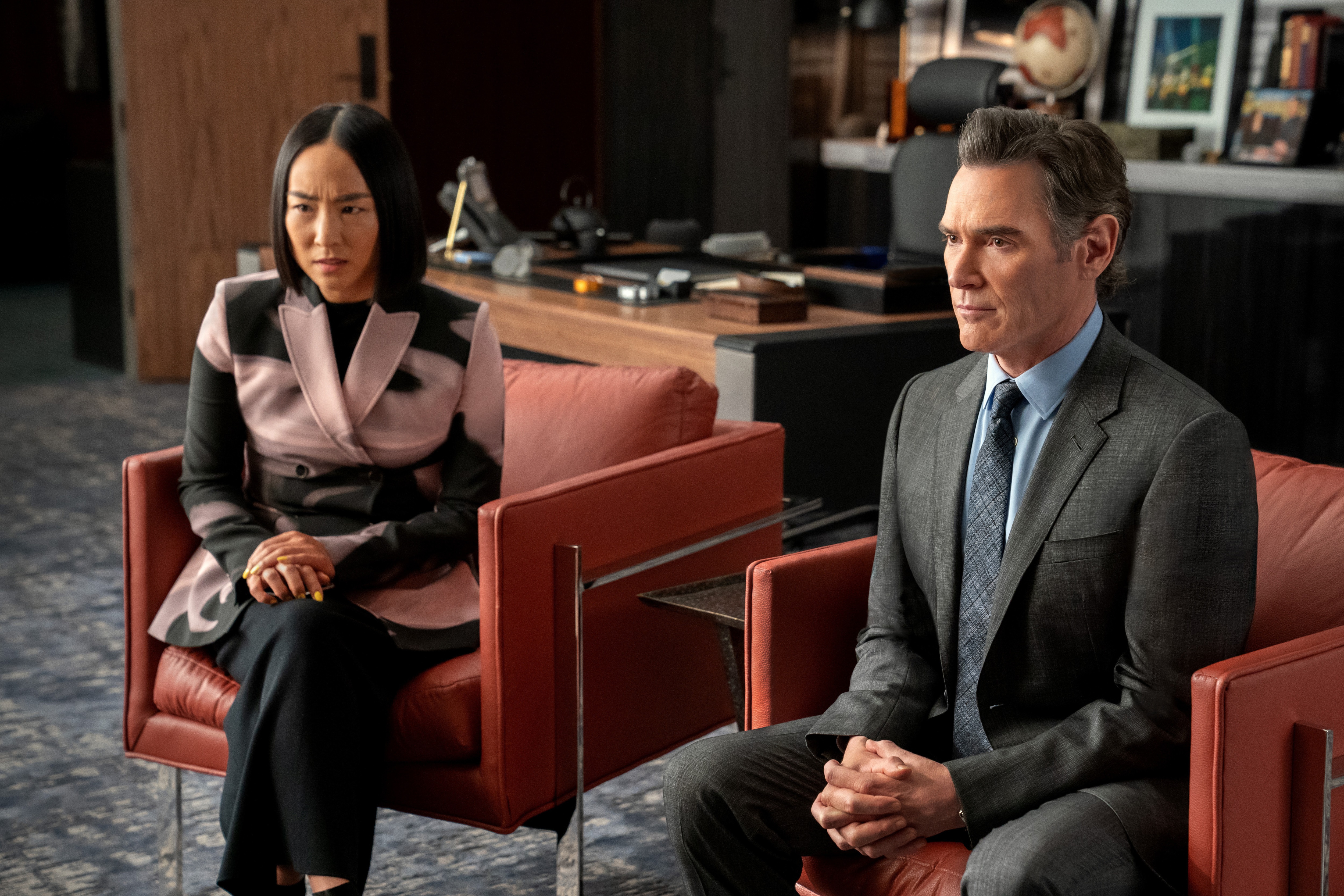 The Morning Show 4K: Billy Crudup and Greta Lee HD Wallpaper