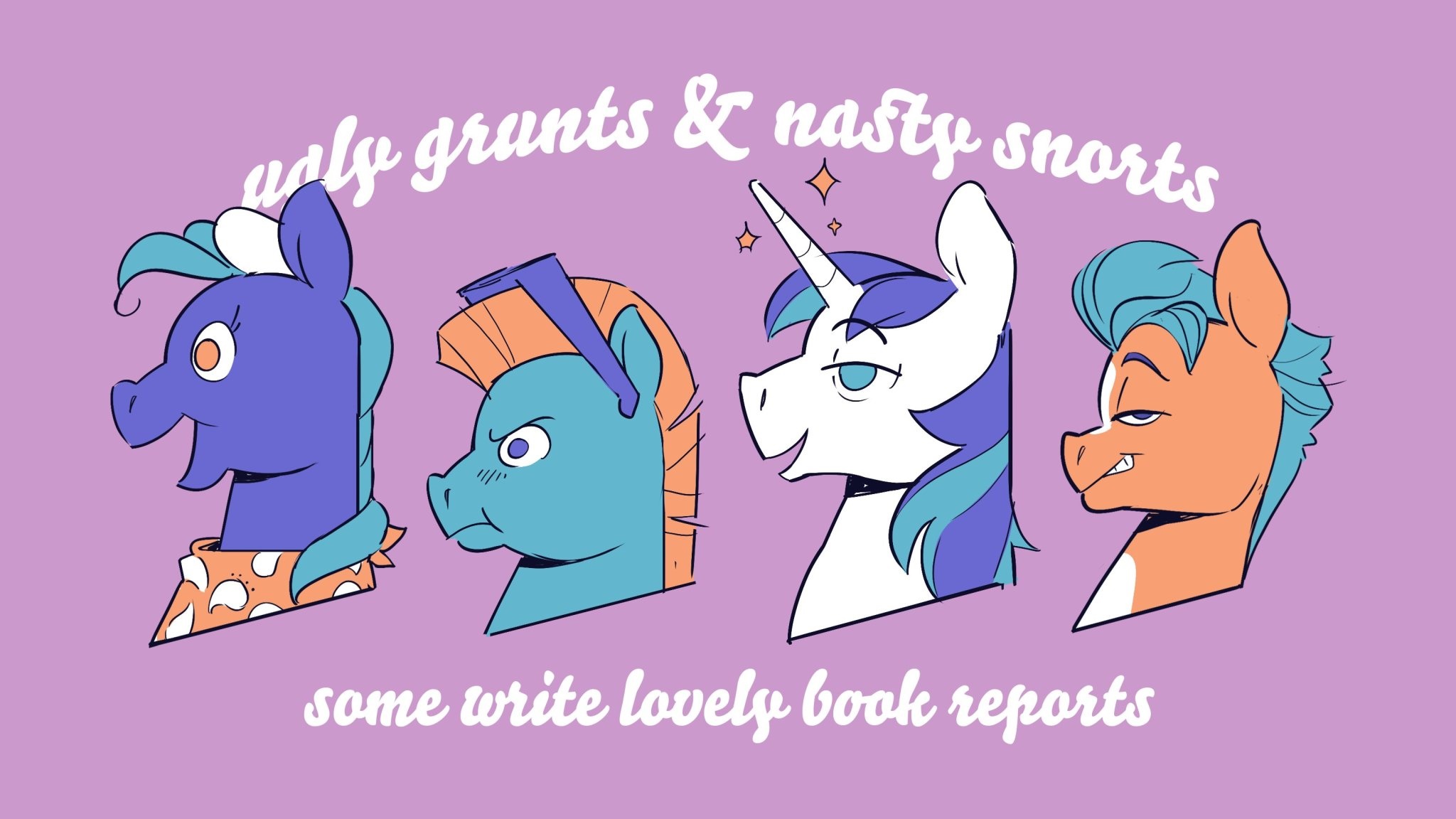 My Little Pony characters with text HD Wallpaper